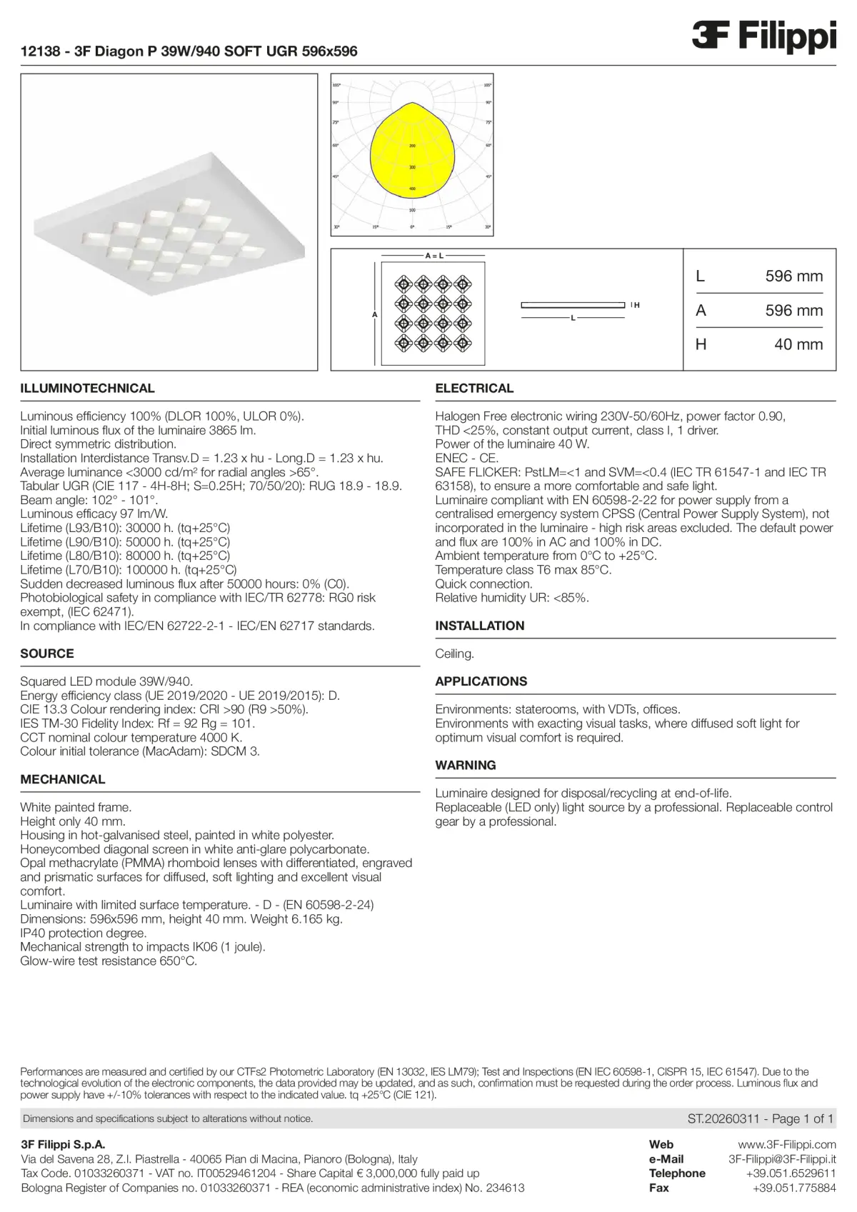 12138 - 3F Diagon P 39W-940 SOFT UGR 596x596 - Datasheet - en