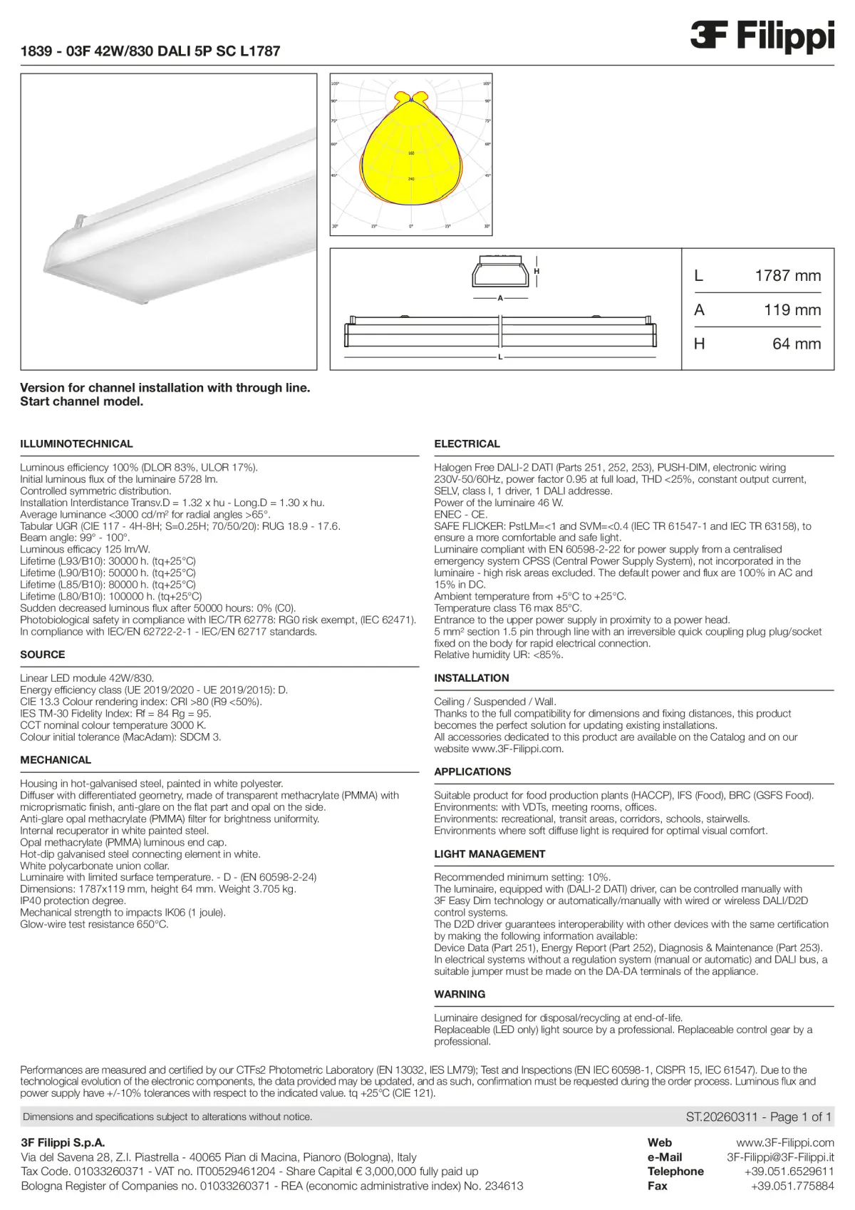 1839 - 03F 42W-830 DALI 5P SC L1787 - Datasheet - en