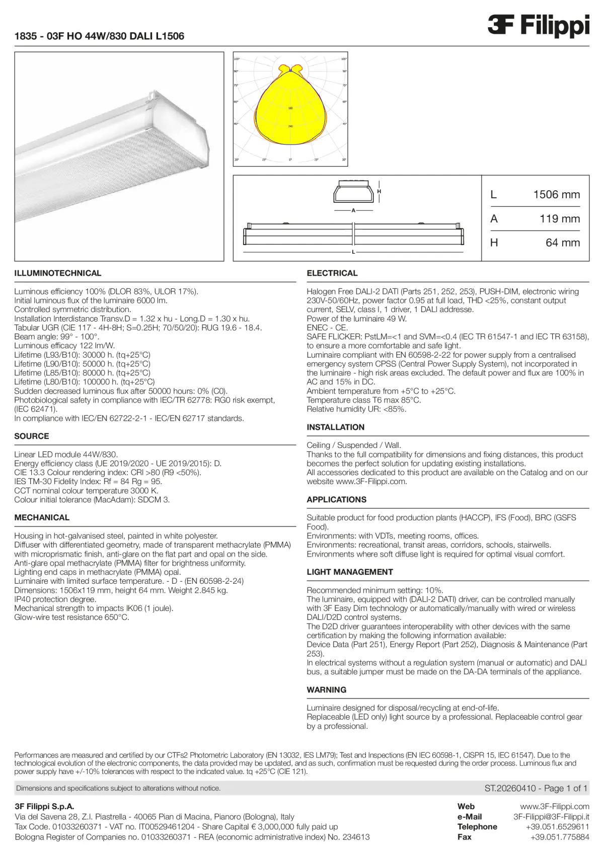 1835 - 03F HO 44W-830 DALI L1506 - Datasheet - en