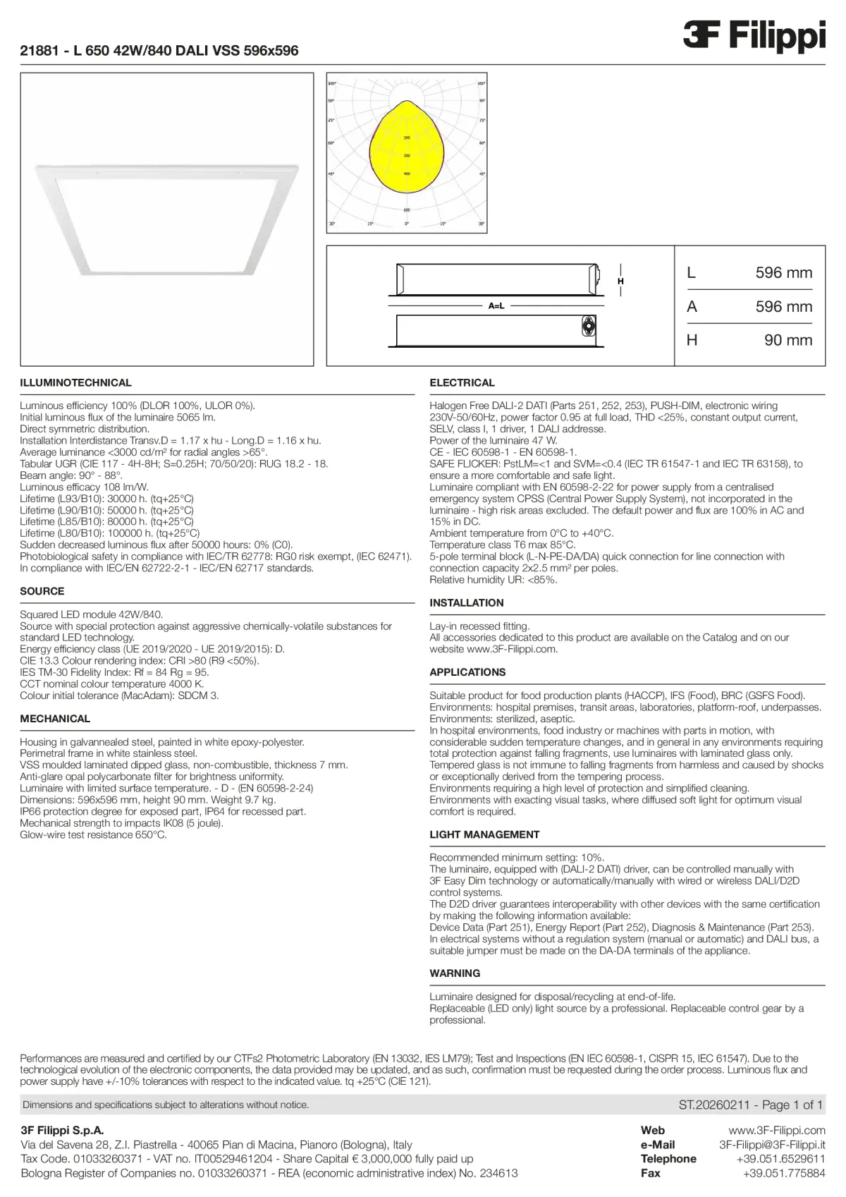 21881 - L 650 42W-840 DALI VSS 596x596 - Datasheet - en