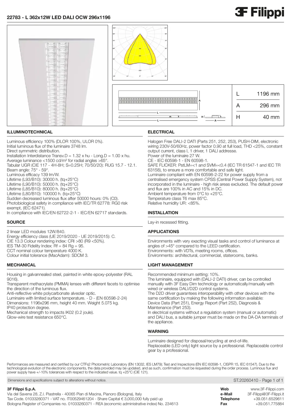 22783 - L 362x12W LED DALI OCW 296x1196 - Datasheet - en