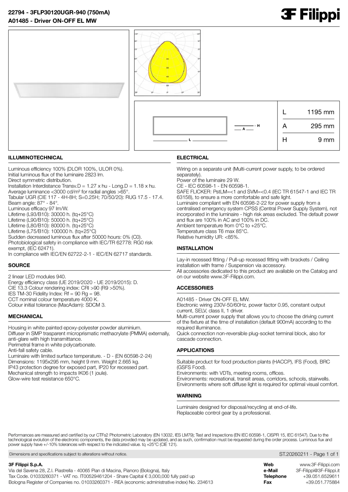 22794+A01485 - 3FLP30120UGR-940 (750mA) + ON-OFF EL MW - Datasheet - en