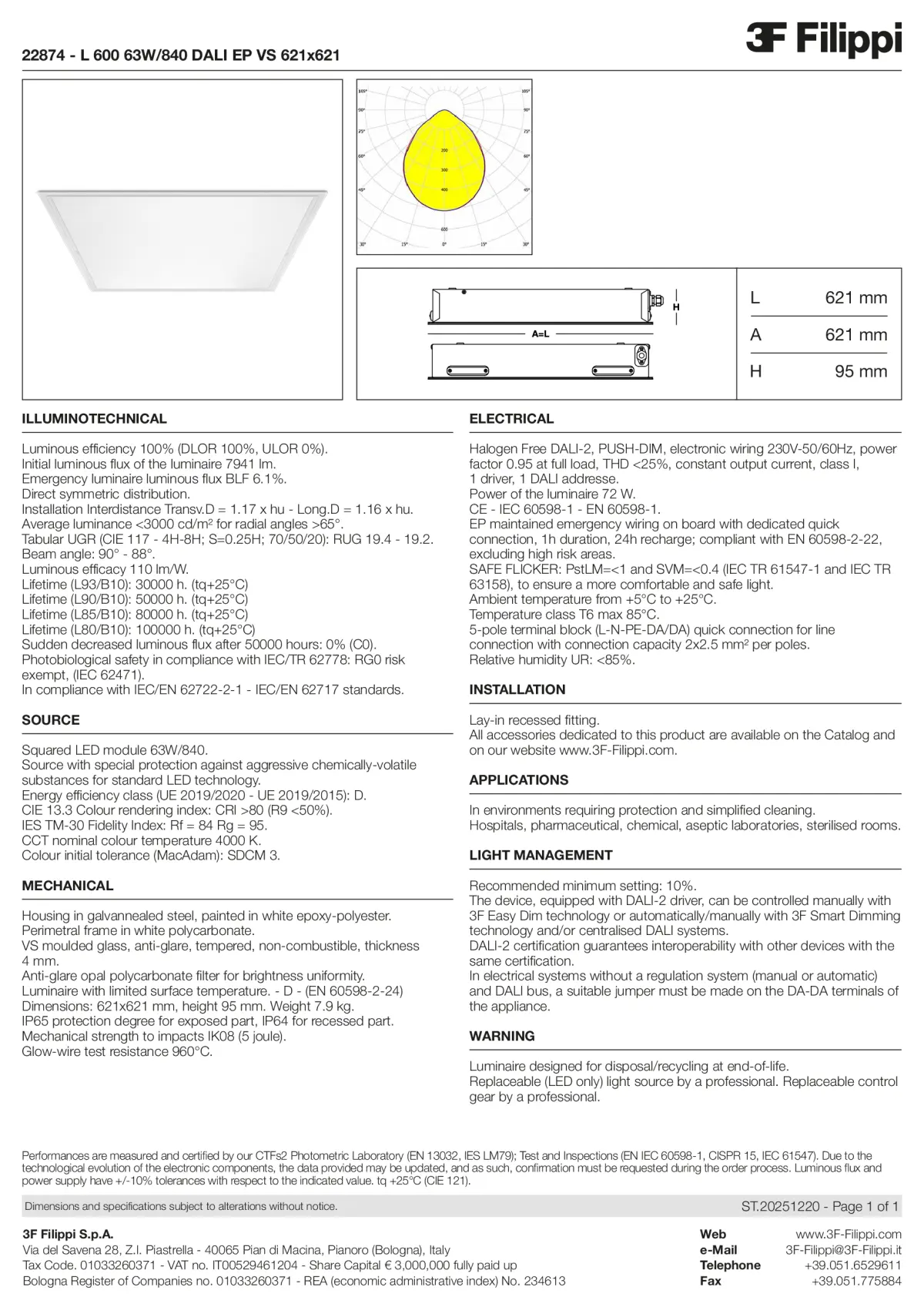 22874 - L 600 63W-840 DALI EP VS 621x621 - Datasheet - en