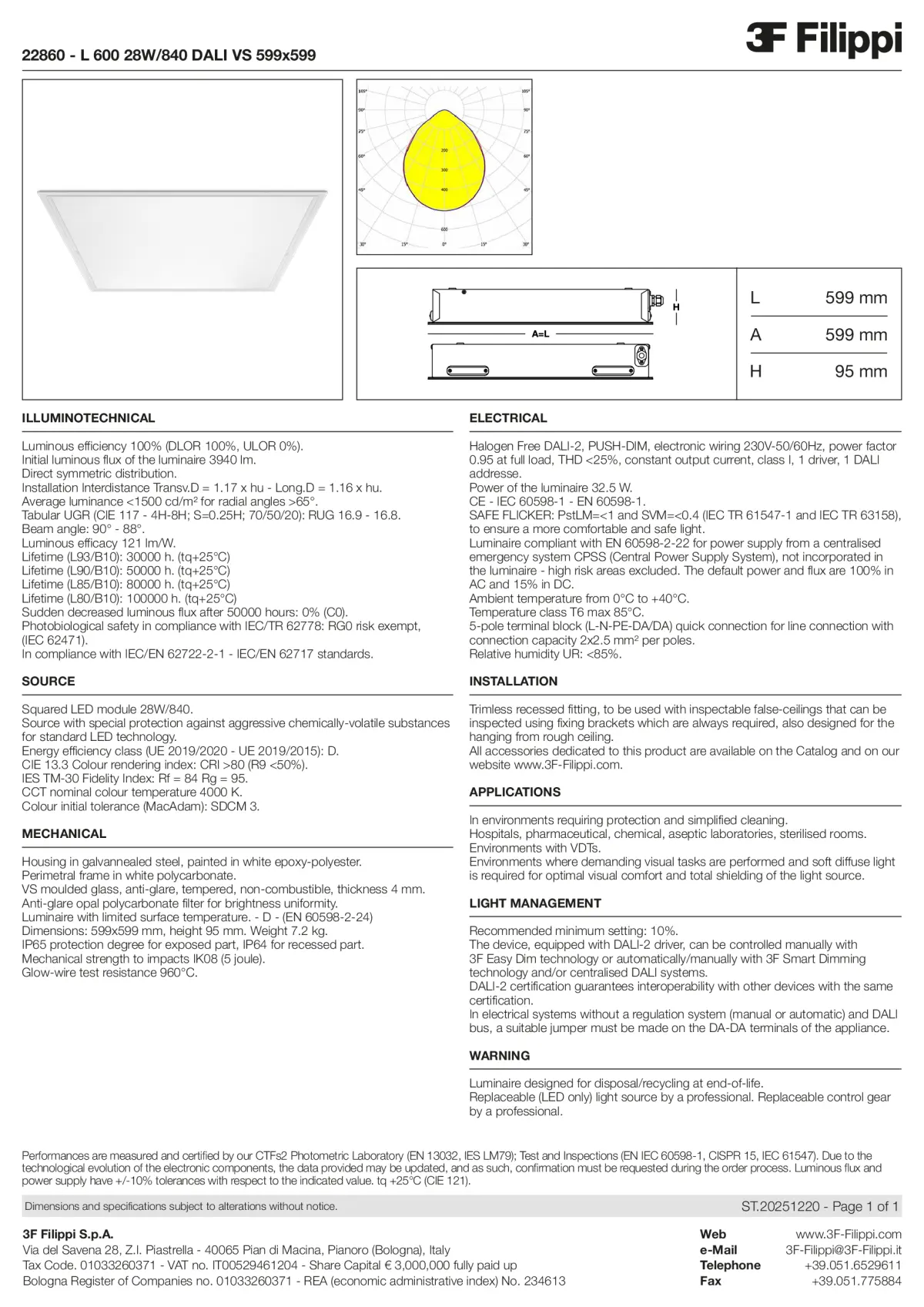 22860 - L 600 28W-840 DALI VS 599x599 - Datasheet - en