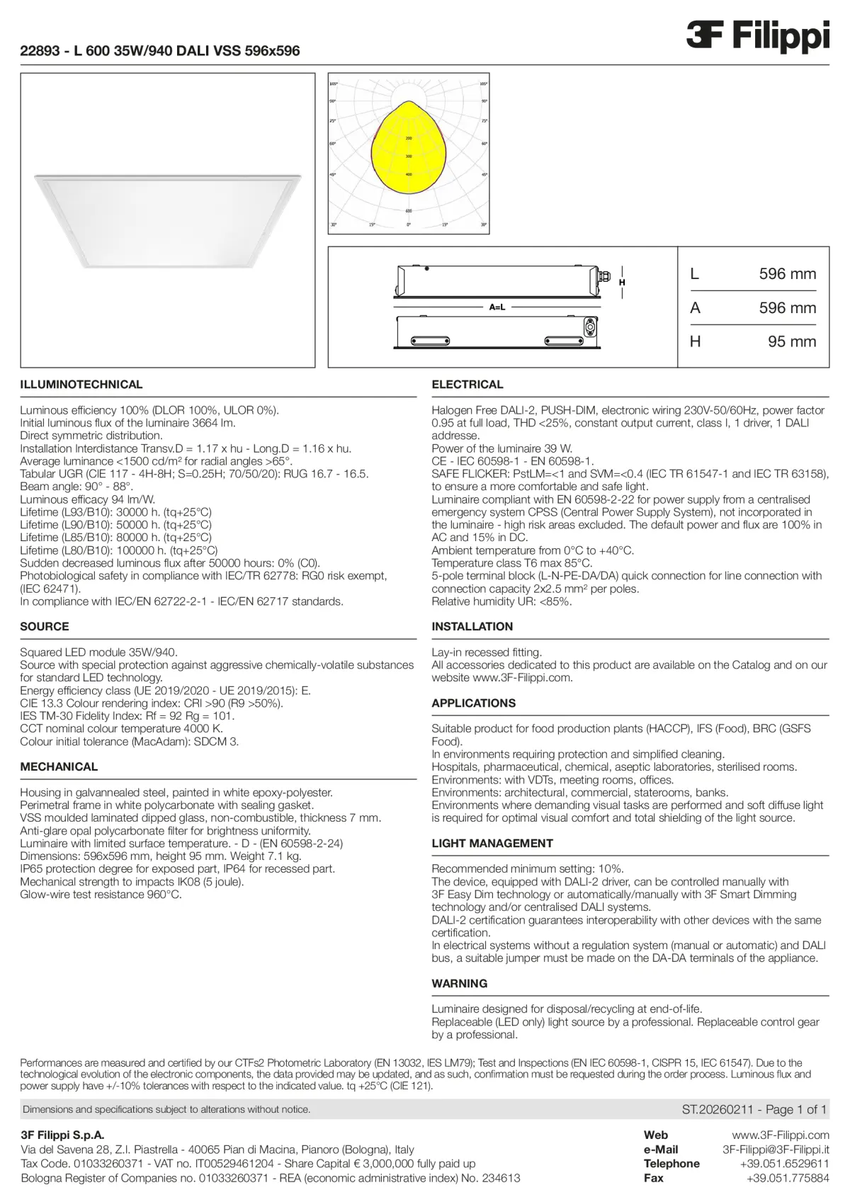 22893 - L 600 35W-940 DALI VSS 596x596 - Datasheet - en