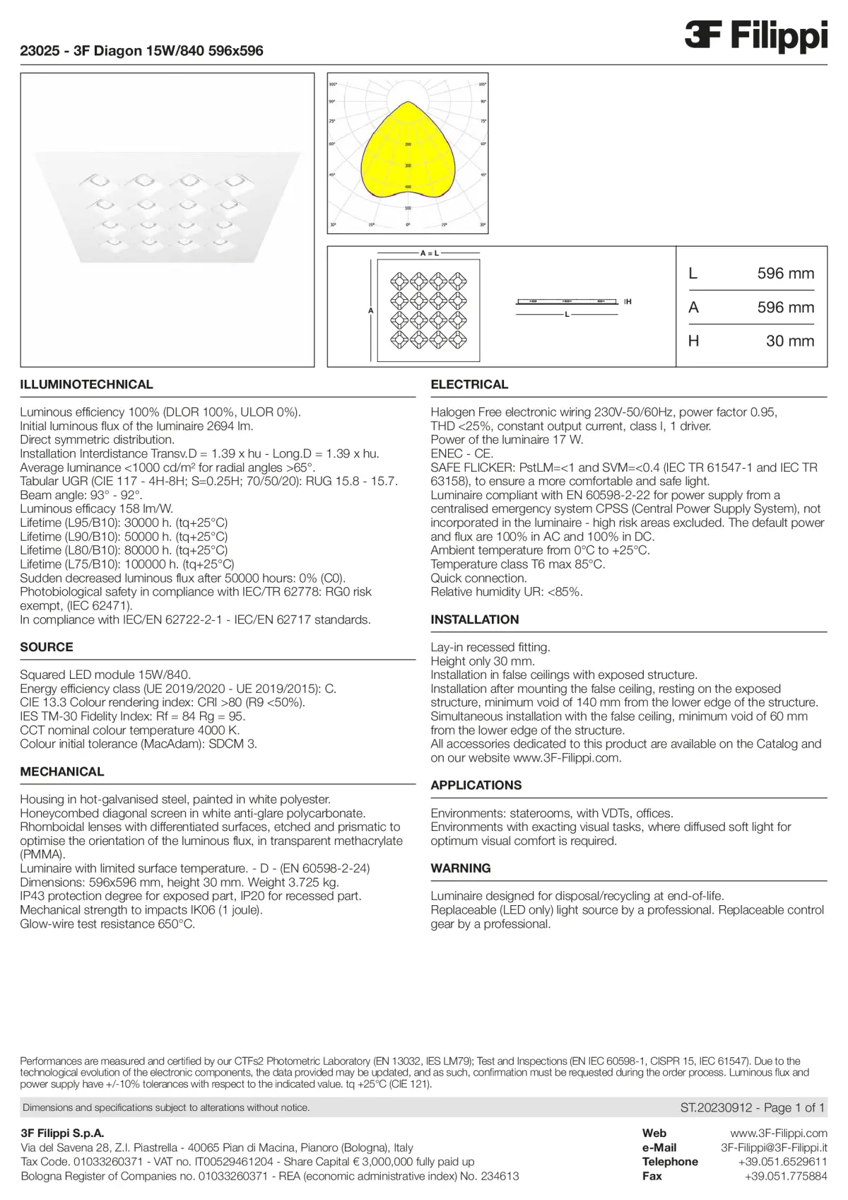 23025 - 3F Diagon 15W-840 596x596 - Datasheet - en