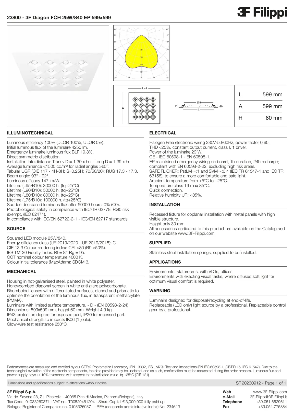 23800 - 3F Diagon FCH 25W-840 EP 599x599 - Datasheet - en