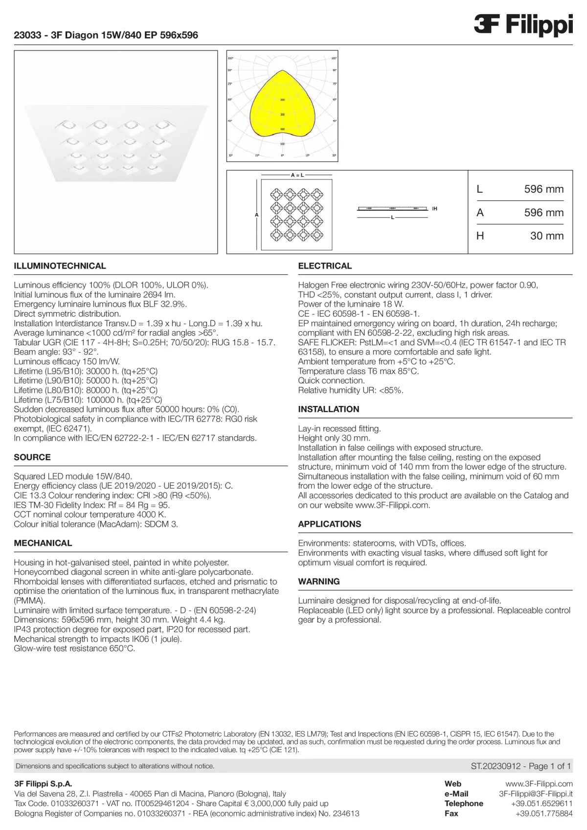 23033 - 3F Diagon 15W-840 EP 596x596 - Datasheet - en