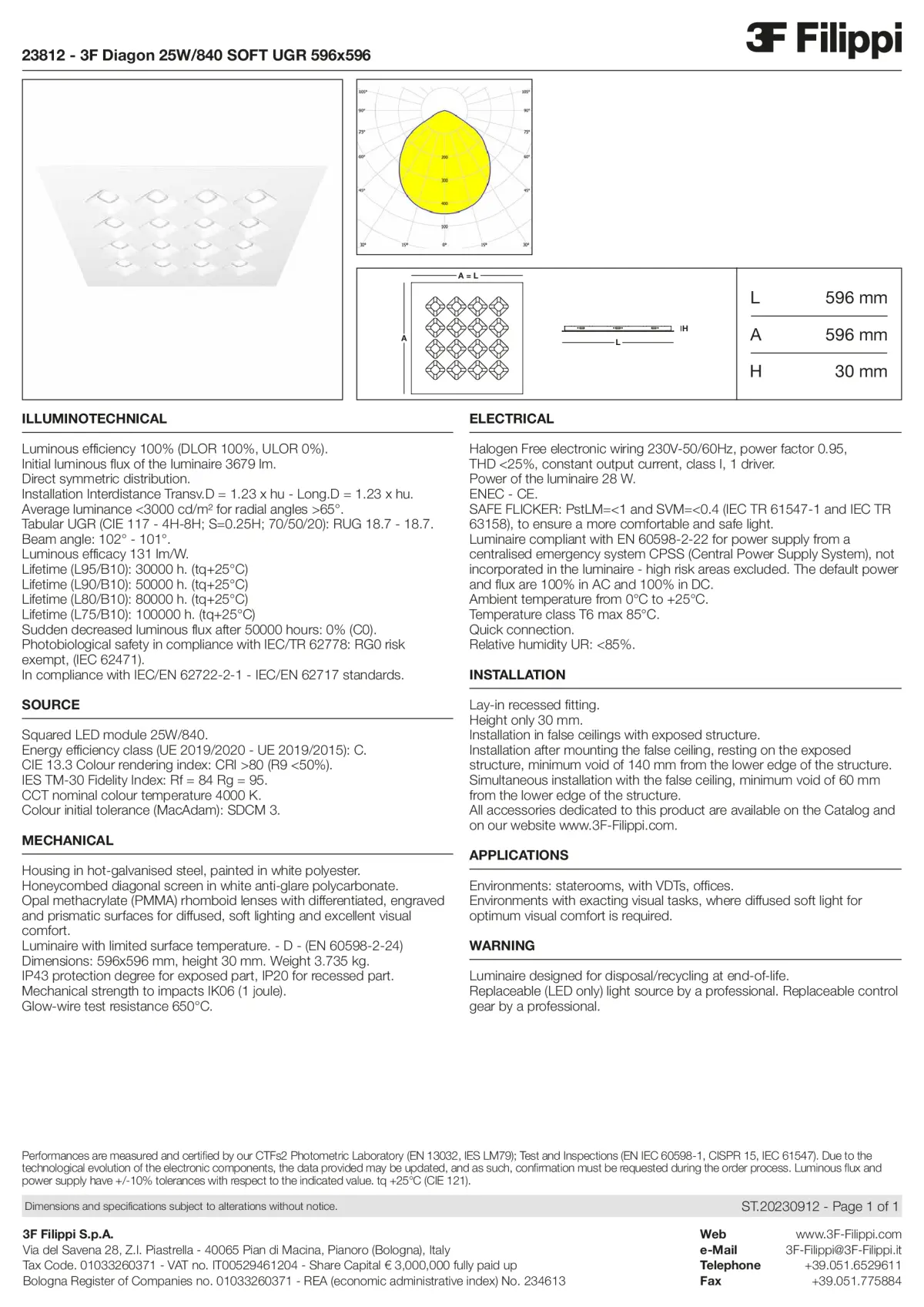 23812 - 3F Diagon 25W-840 SOFT UGR 596x596 - Datasheet - en