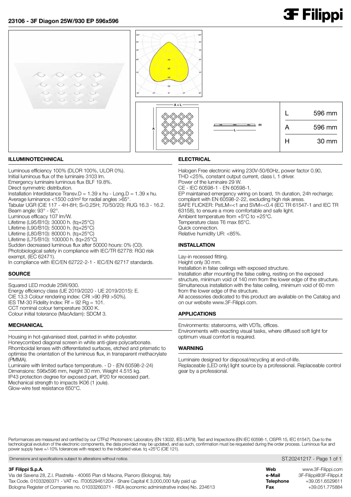 23106 - 3F Diagon 25W-930 EP 596x596 - Datasheet - en