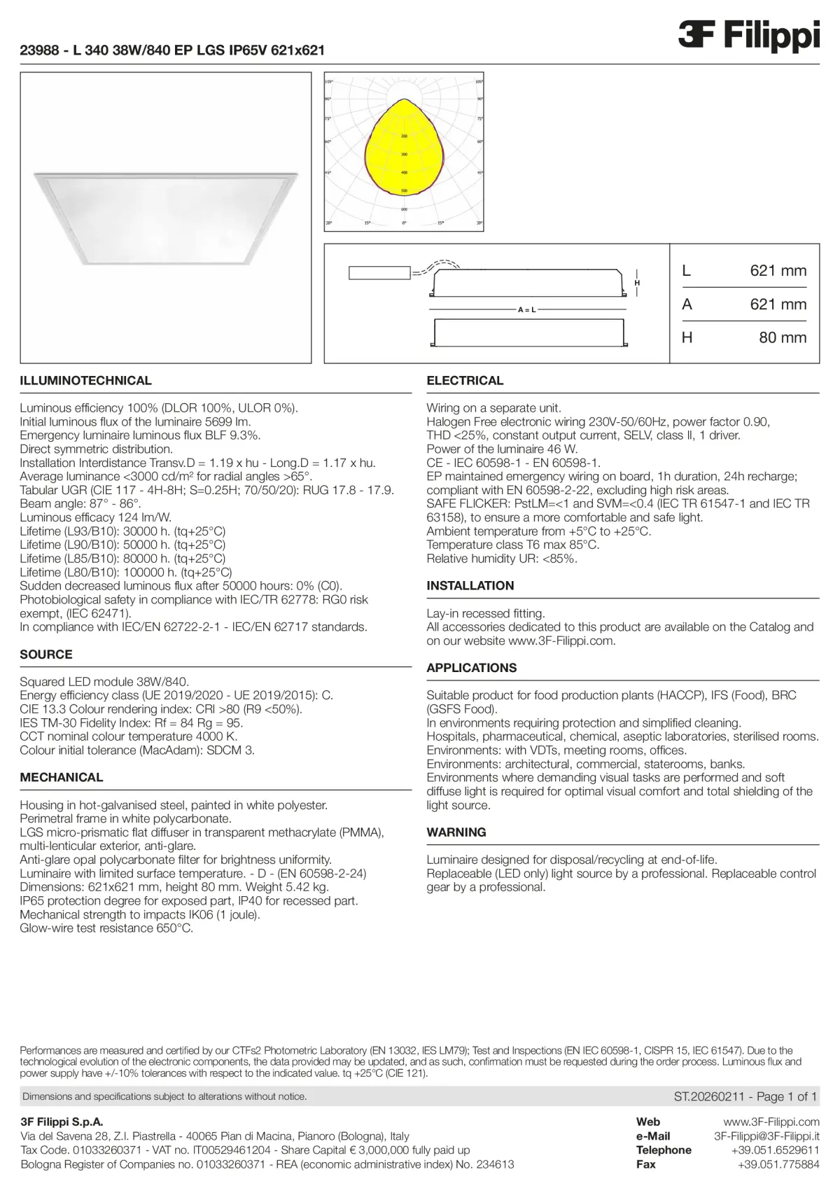 23988 - L 340 38W-840 EP LGS IP65V 621x621 - Datasheet - en