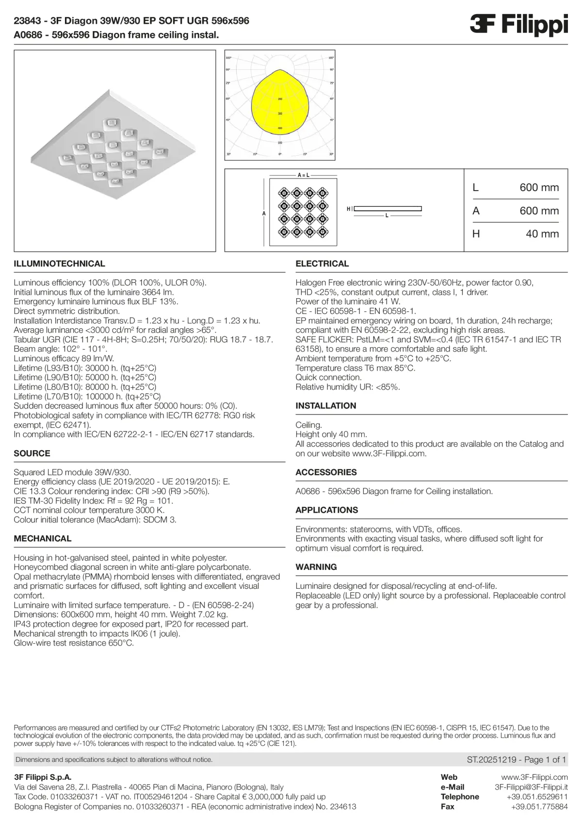 23843+A0686 - 3F Diagon 39W-930 EP SOFT UGR 596x596 + Corn.plaf. - Datasheet - en