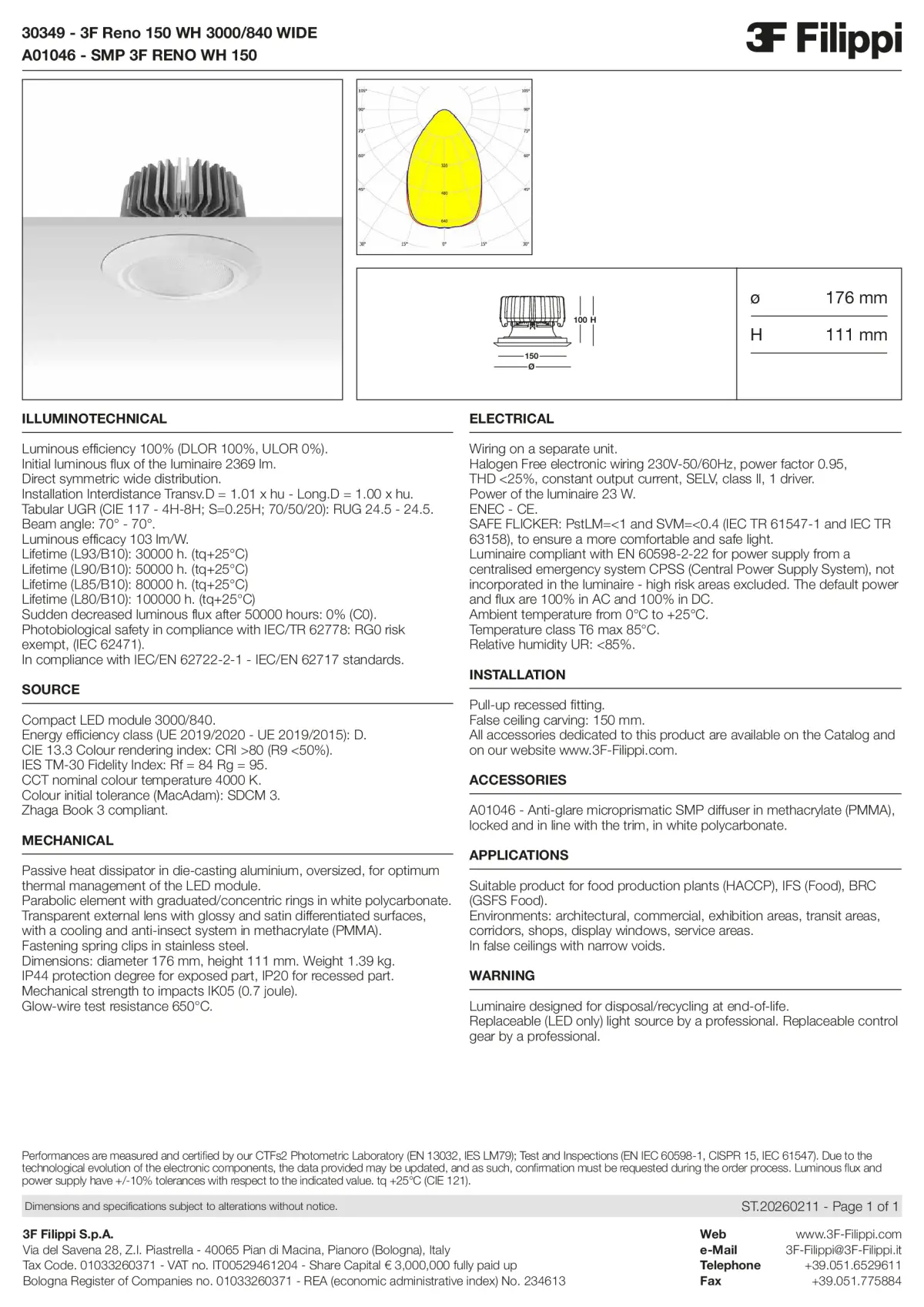 30349+A01046 - 3F Reno 150 WH 3000-840 WIDE + SMP WH - Datasheet - en