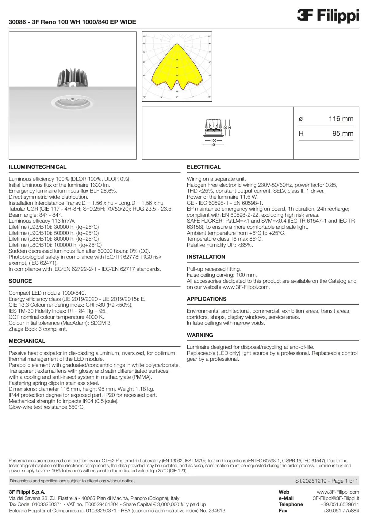 30086 - 3F Reno 100 WH 1000-840 EP WIDE - Datasheet - en