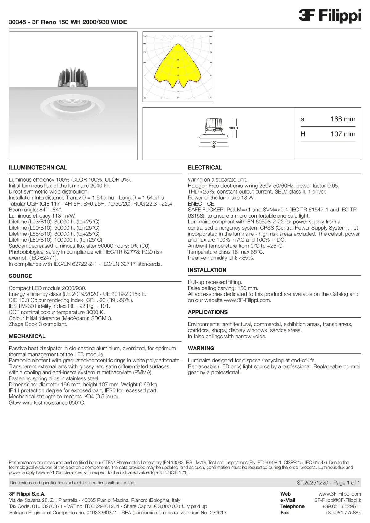 30345 - 3F Reno 150 WH 2000-930 WIDE - Datasheet - en