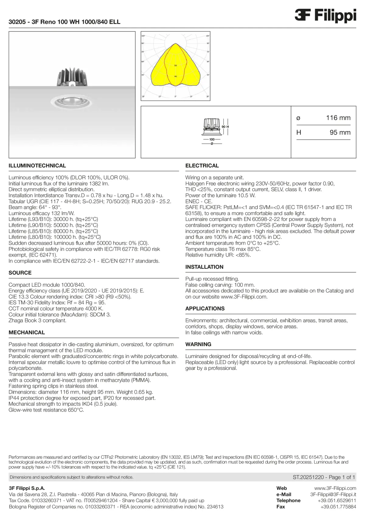 30205 - 3F Reno 100 WH 1000-840 ELL - Datasheet - en