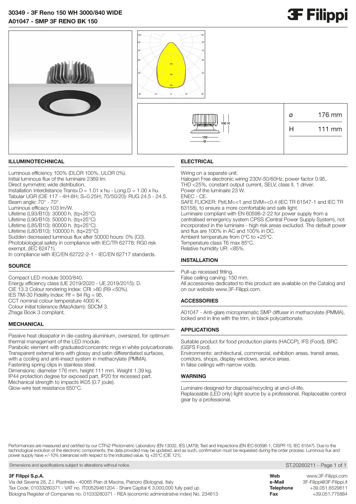 30349+A01047 - 3F Reno 150 WH 3000-840 WIDE + SMP BK - Datasheet - en