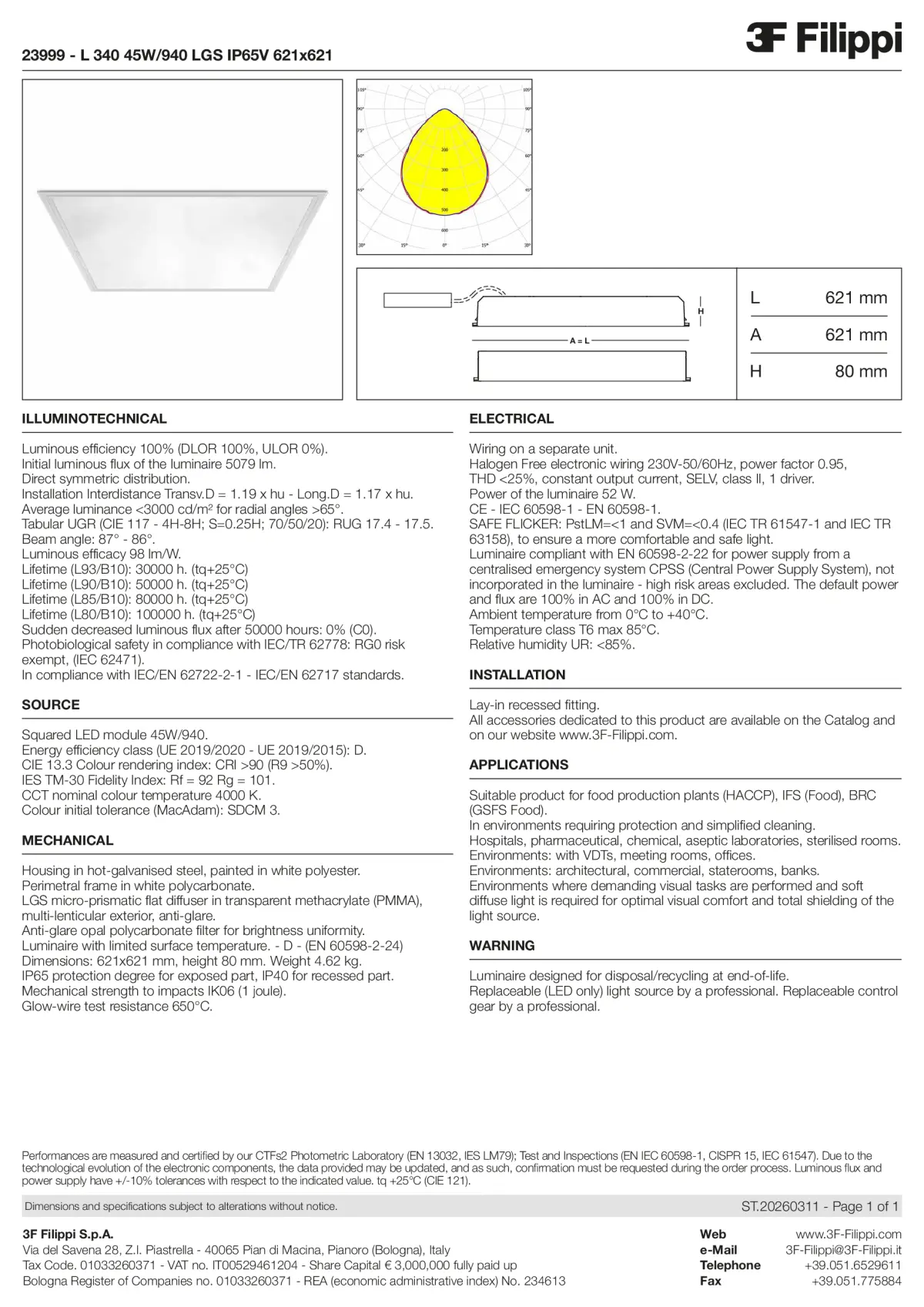 23999 - L 340 45W-940 LGS IP65V 621x621 - Datasheet - en