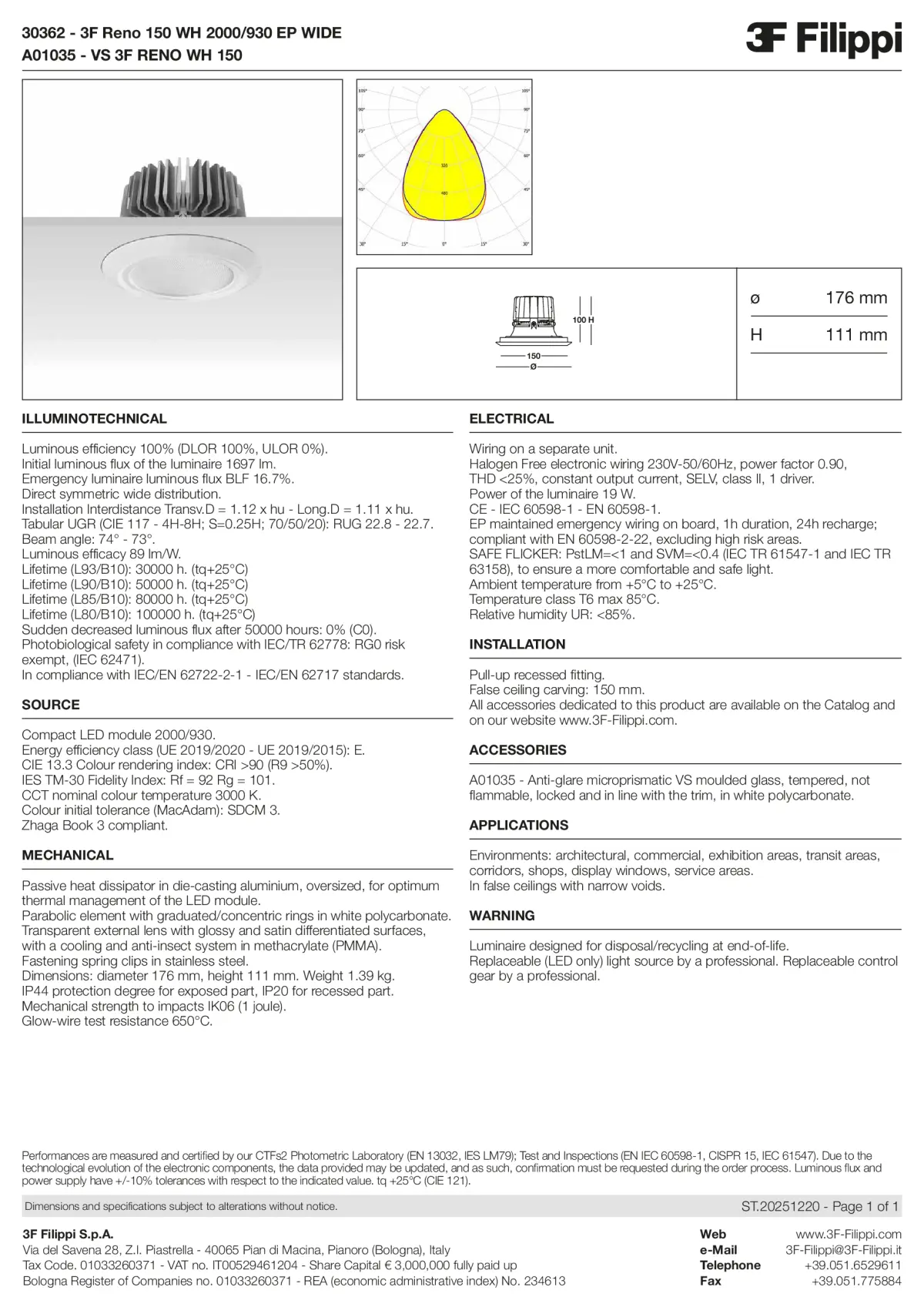 30362+A01035 - 3F Reno 150 WH 2000-930 EP WIDE + VS WH - Datasheet - en
