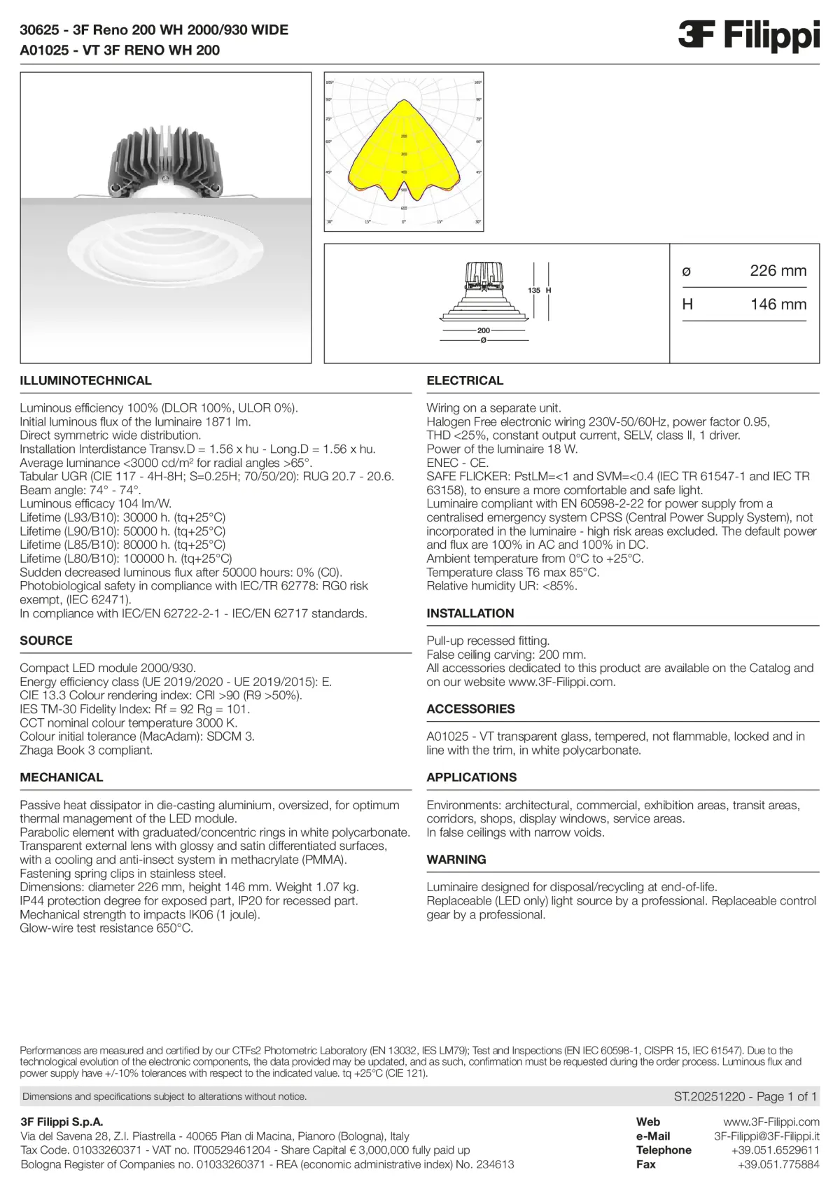 30625+A01025 - 3F Reno 200 WH 2000-930 WIDE + VT WH - Datasheet - en
