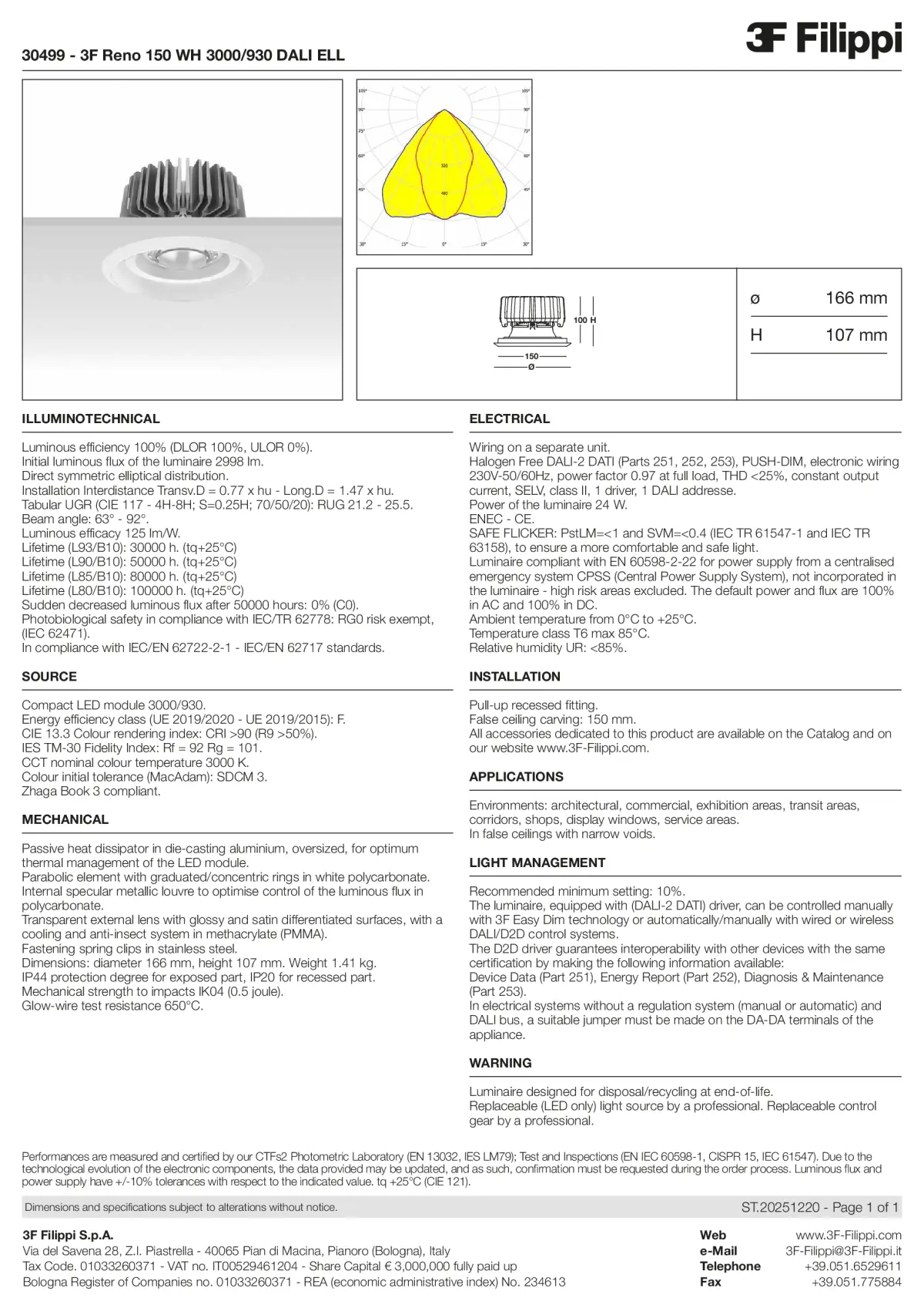 30499 - 3F Reno 150 WH 3000-930 DALI ELL - Datasheet - en