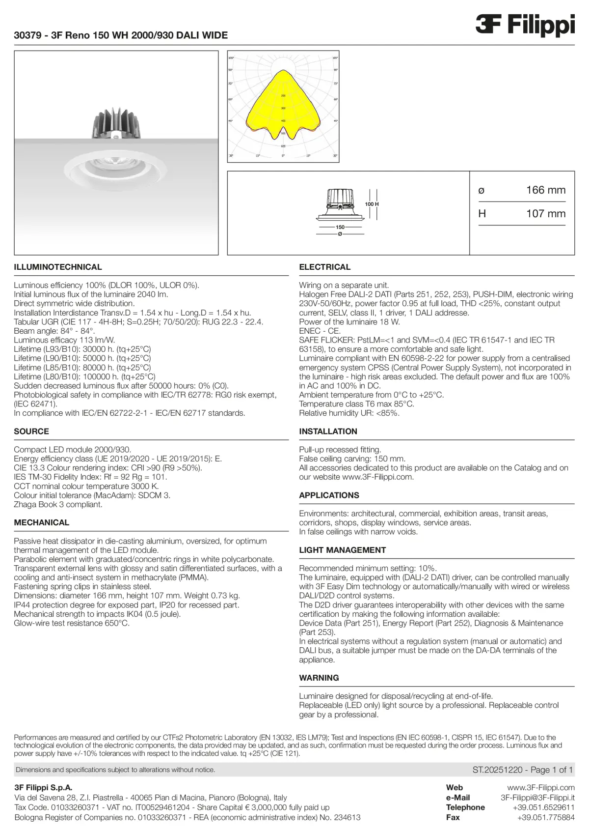 30379 - 3F Reno 150 WH 2000-930 DALI WIDE - Datasheet - en