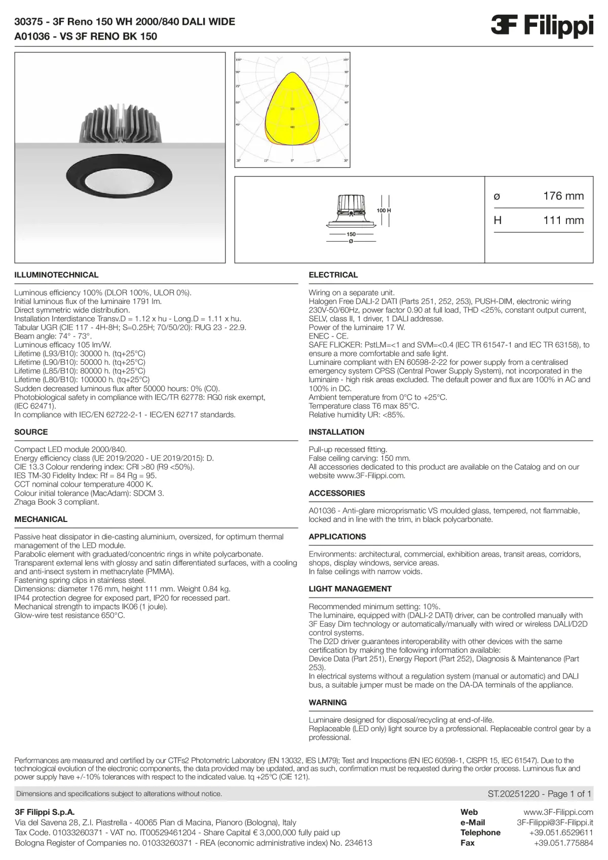 30375+A01036 - 3F Reno 150 WH 2000-840 DALI WIDE + VS BK - Datasheet - en