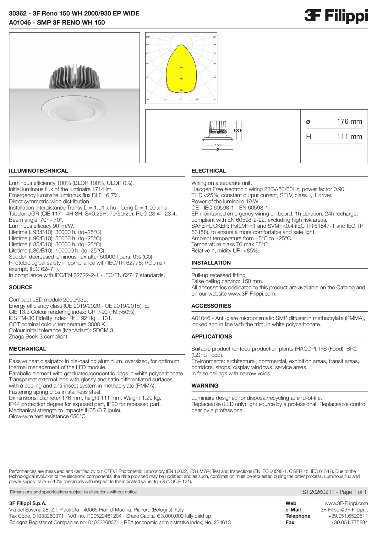 30362+A01046 - 3F Reno 150 WH 2000-930 EP WIDE + SMP WH - Datasheet - en