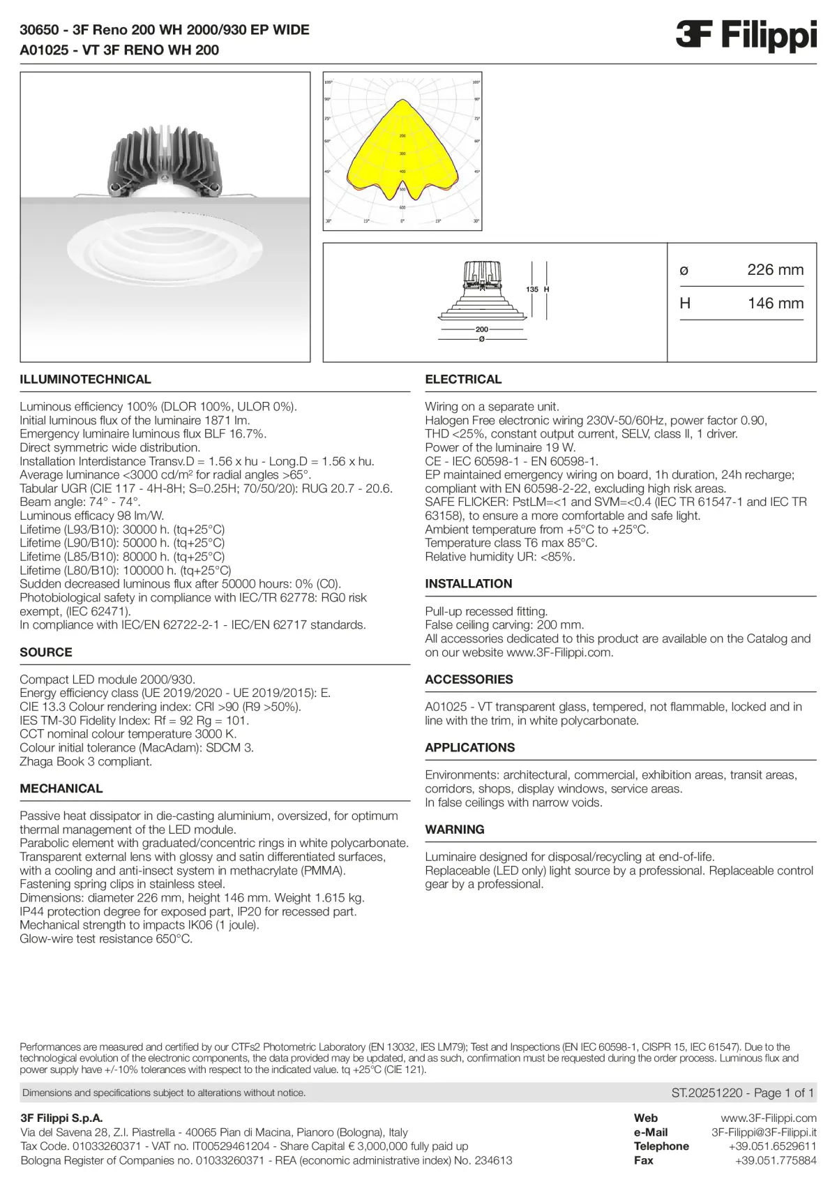 30650+A01025 - 3F Reno 200 WH 2000-930 EP WIDE + VT WH - Datasheet - en