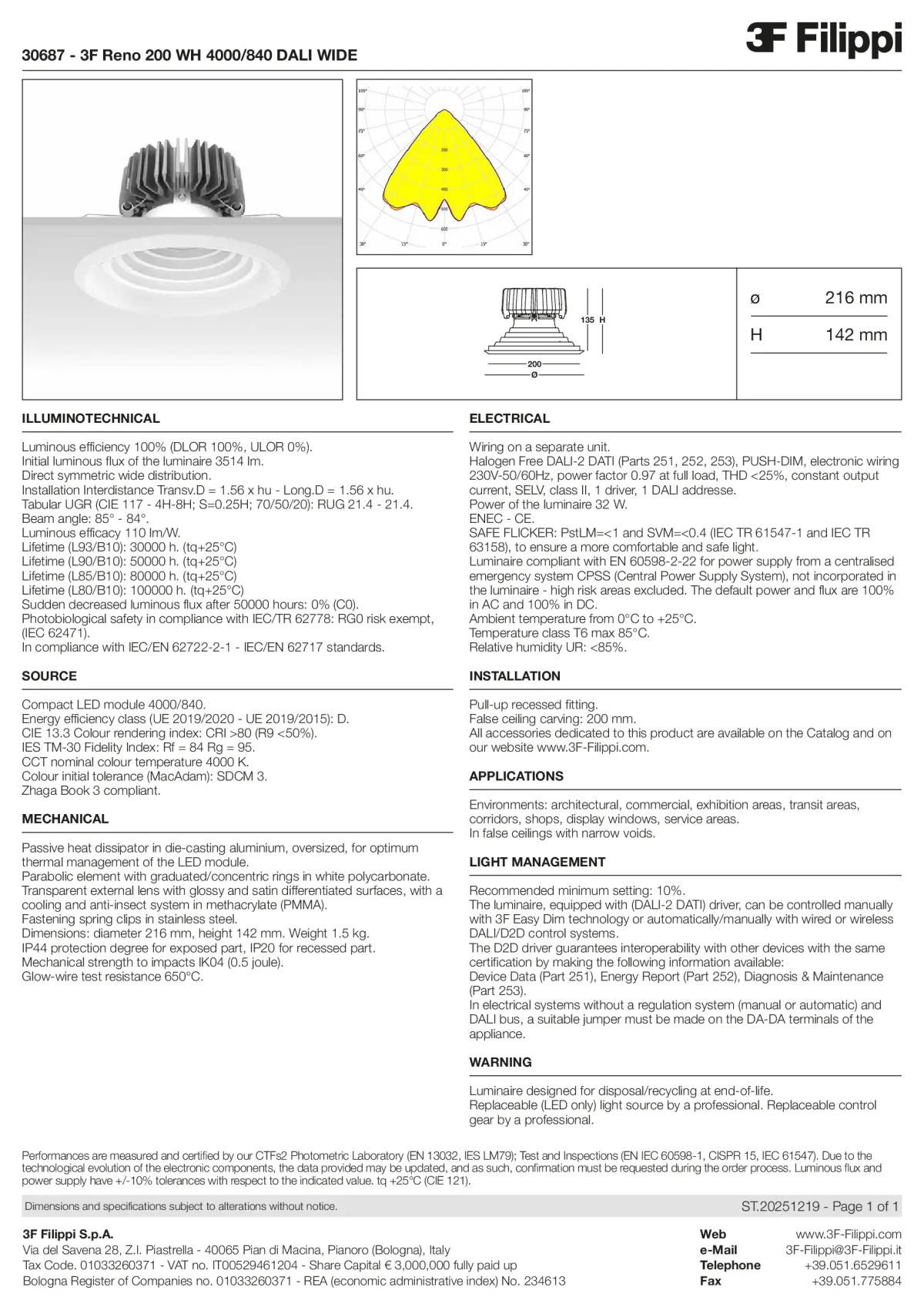 30687 - 3F Reno 200 WH 4000-840 DALI WIDE - Datasheet - en