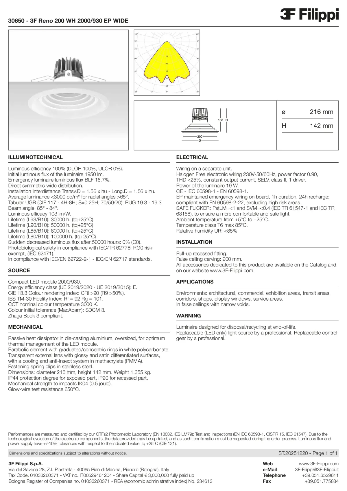 30650 - 3F Reno 200 WH 2000-930 EP WIDE - Datasheet - en