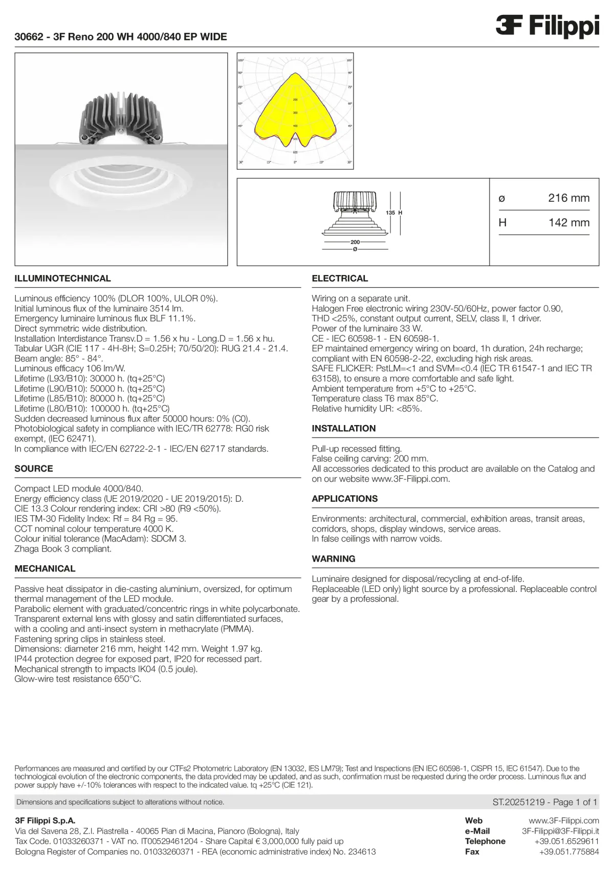 30662 - 3F Reno 200 WH 4000-840 EP WIDE - Datasheet - en