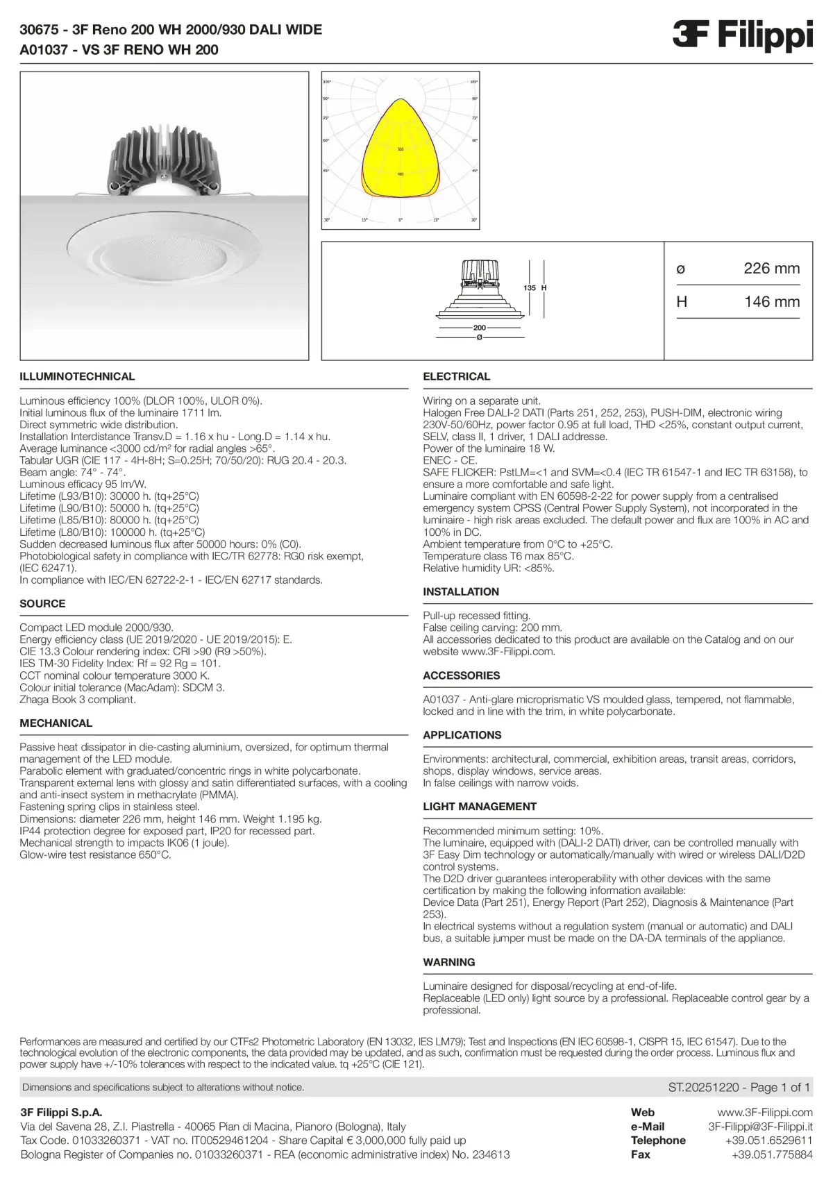 30675+A01037 - 3F Reno 200 WH 2000-930 DALI WIDE + VS WH - Datasheet - en