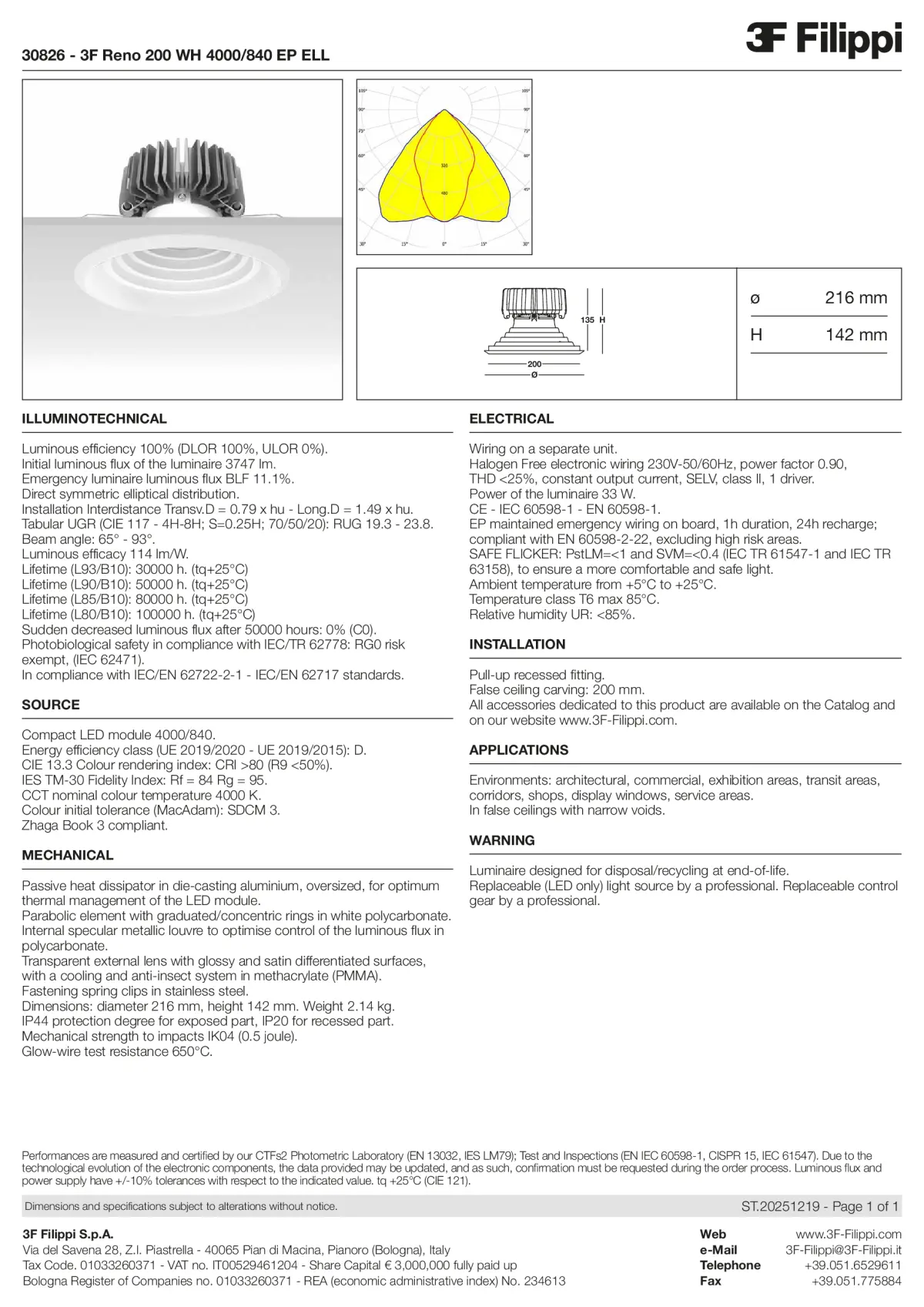 30826 - 3F Reno 200 WH 4000-840 EP ELL - Datasheet - en