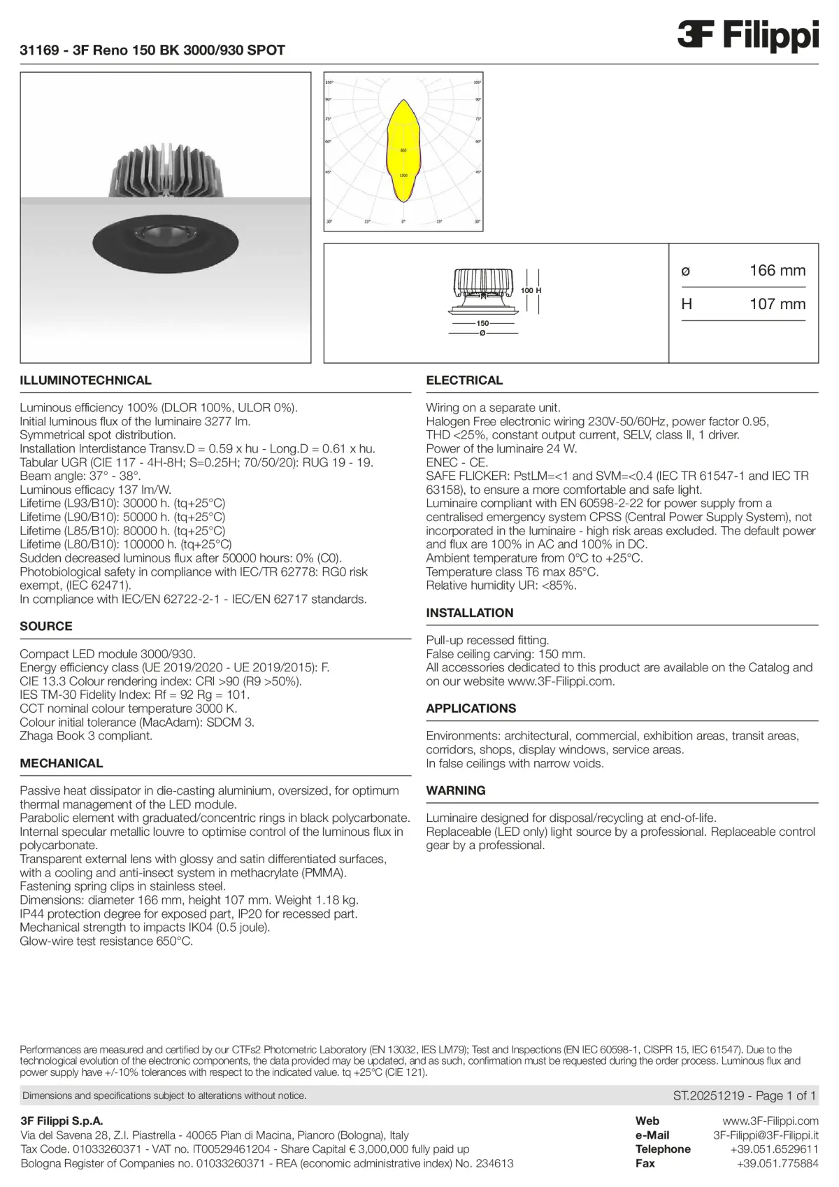 31169 - 3F Reno 150 BK 3000-930 SPOT - Datasheet - en