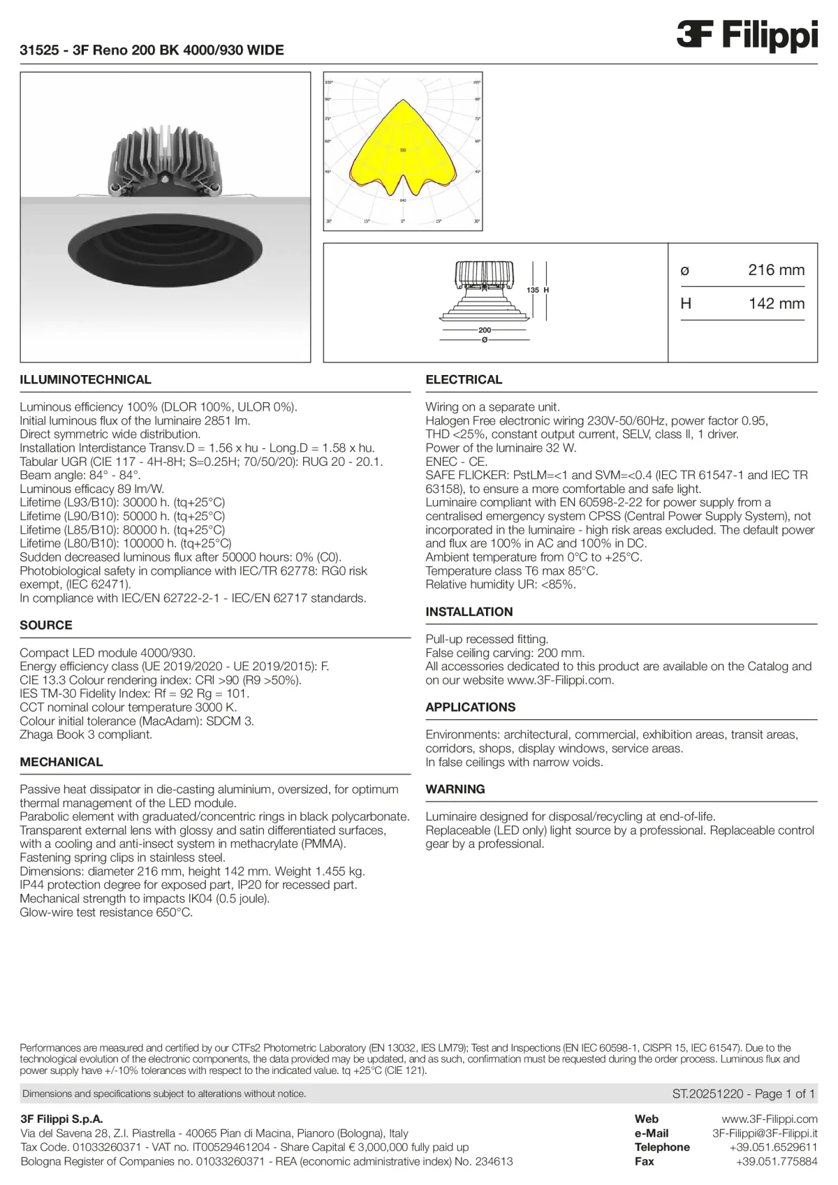 31525 - 3F Reno 200 BK 4000-930 WIDE - Datasheet - en