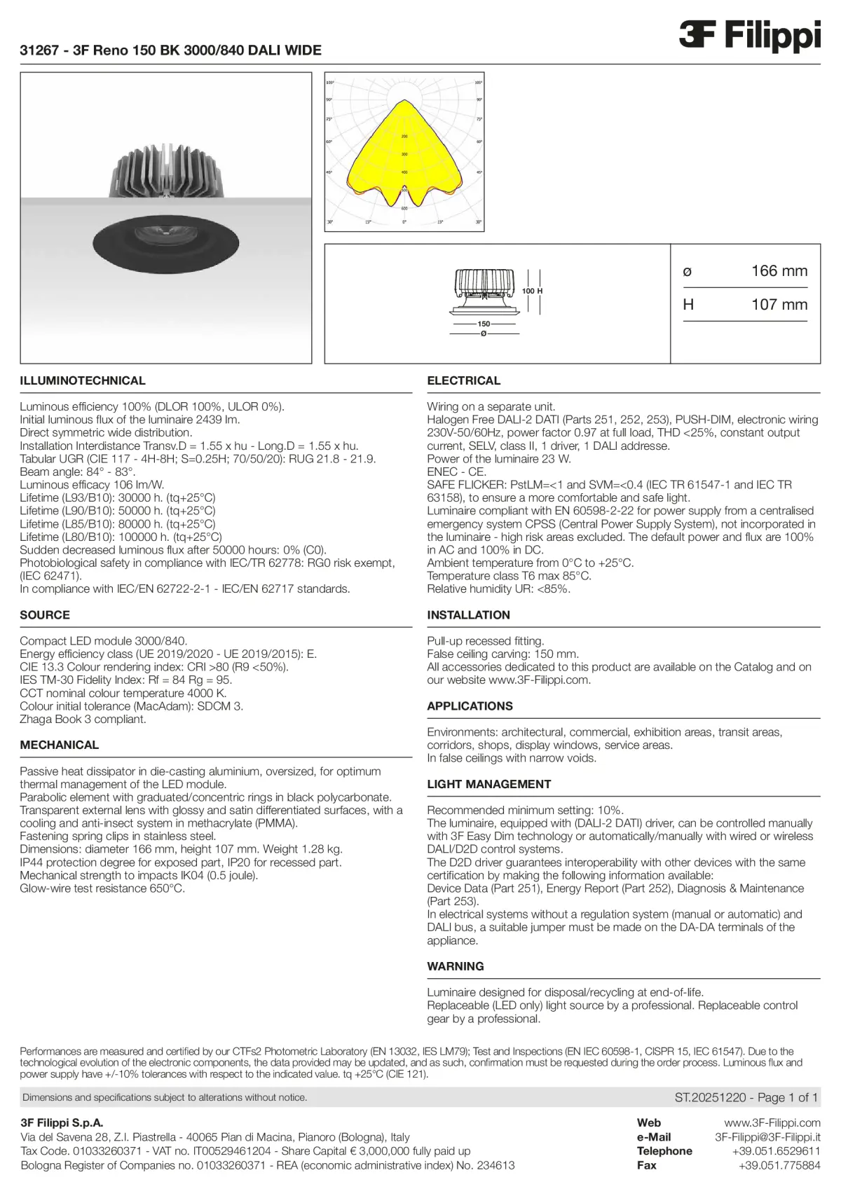 31267 - 3F Reno 150 BK 3000-840 DALI WIDE - Datasheet - en