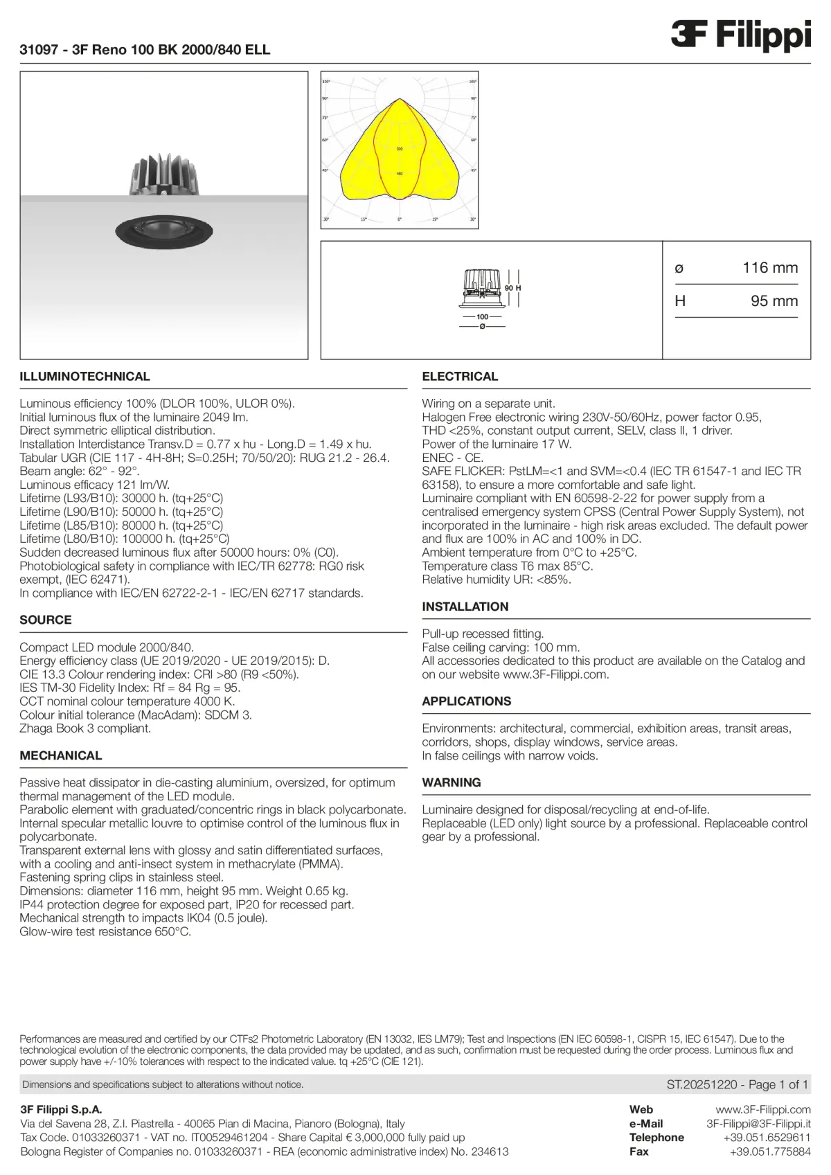31097 - 3F Reno 100 BK 2000-840 ELL - Datasheet - en