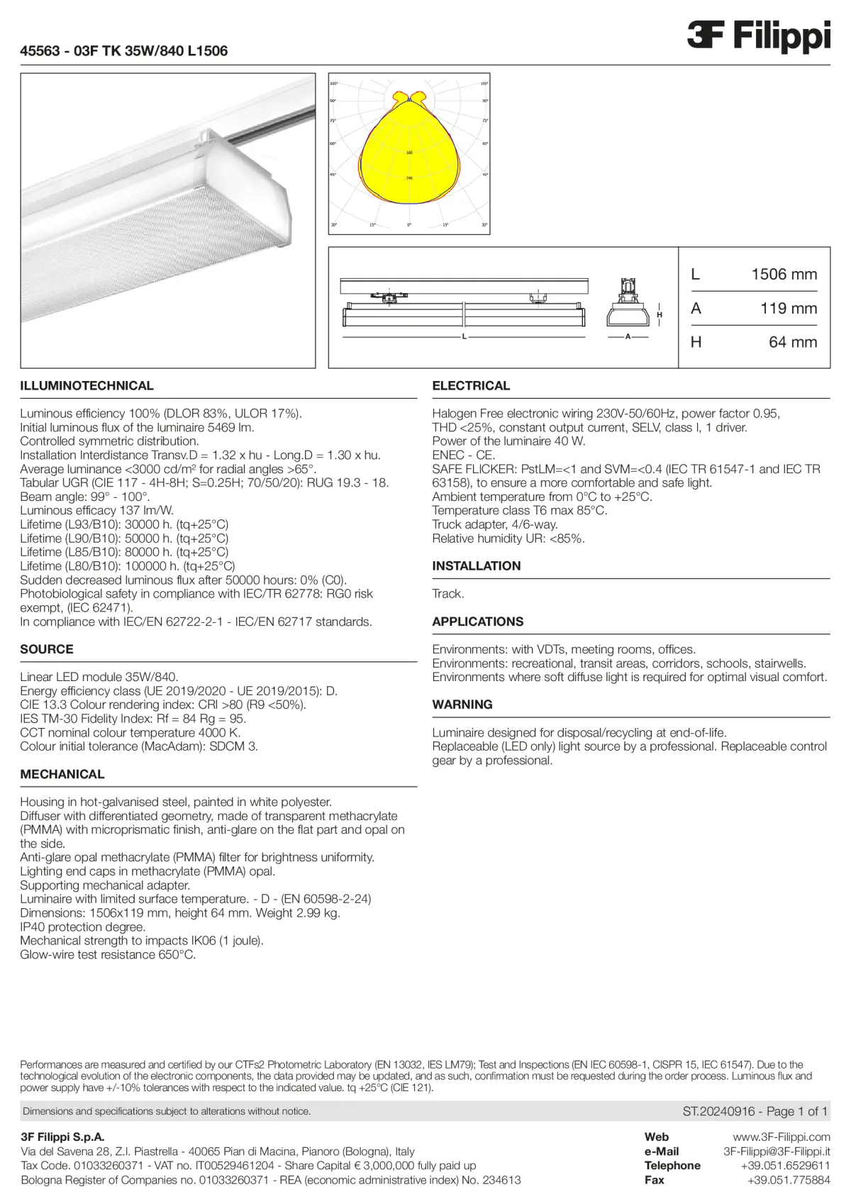45563 - 03F TK 35W-840 L1506 - Datasheet - en