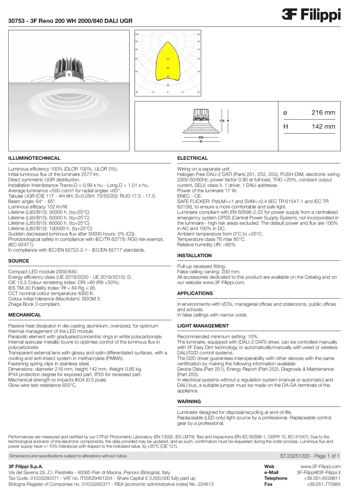 30753 - 3F Reno 200 WH 2000-840 DALI UGR - Datasheet - en