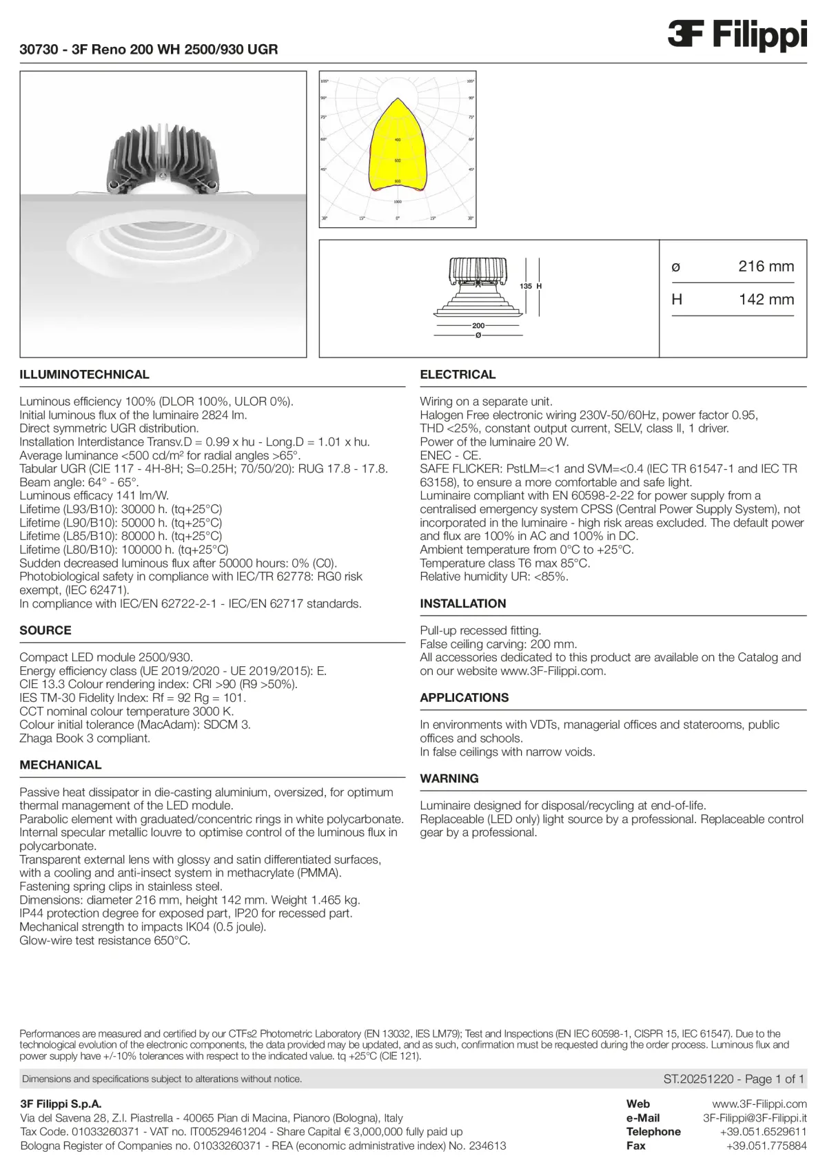 30730 - 3F Reno 200 WH 2500-930 UGR - Datasheet - en