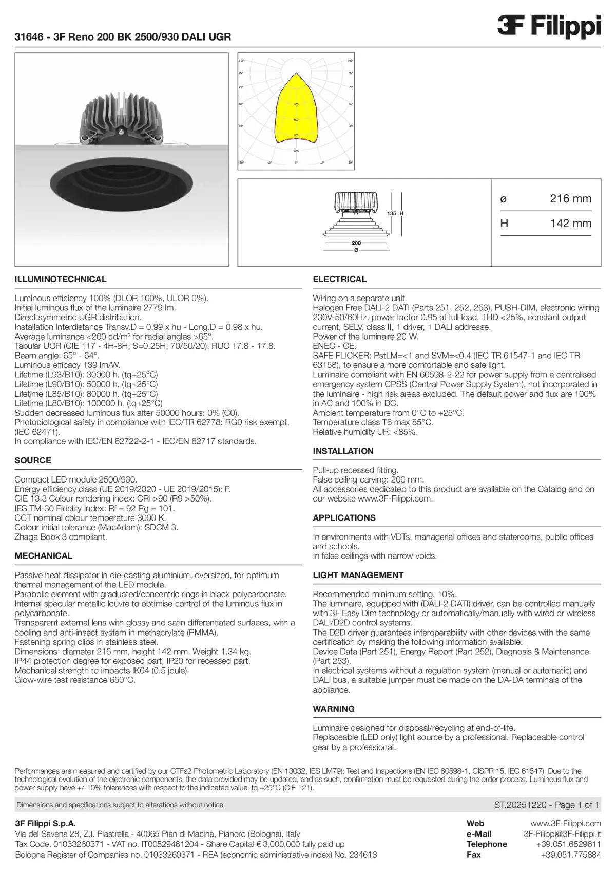 31646 - 3F Reno 200 BK 2500-930 DALI UGR - Datasheet - en