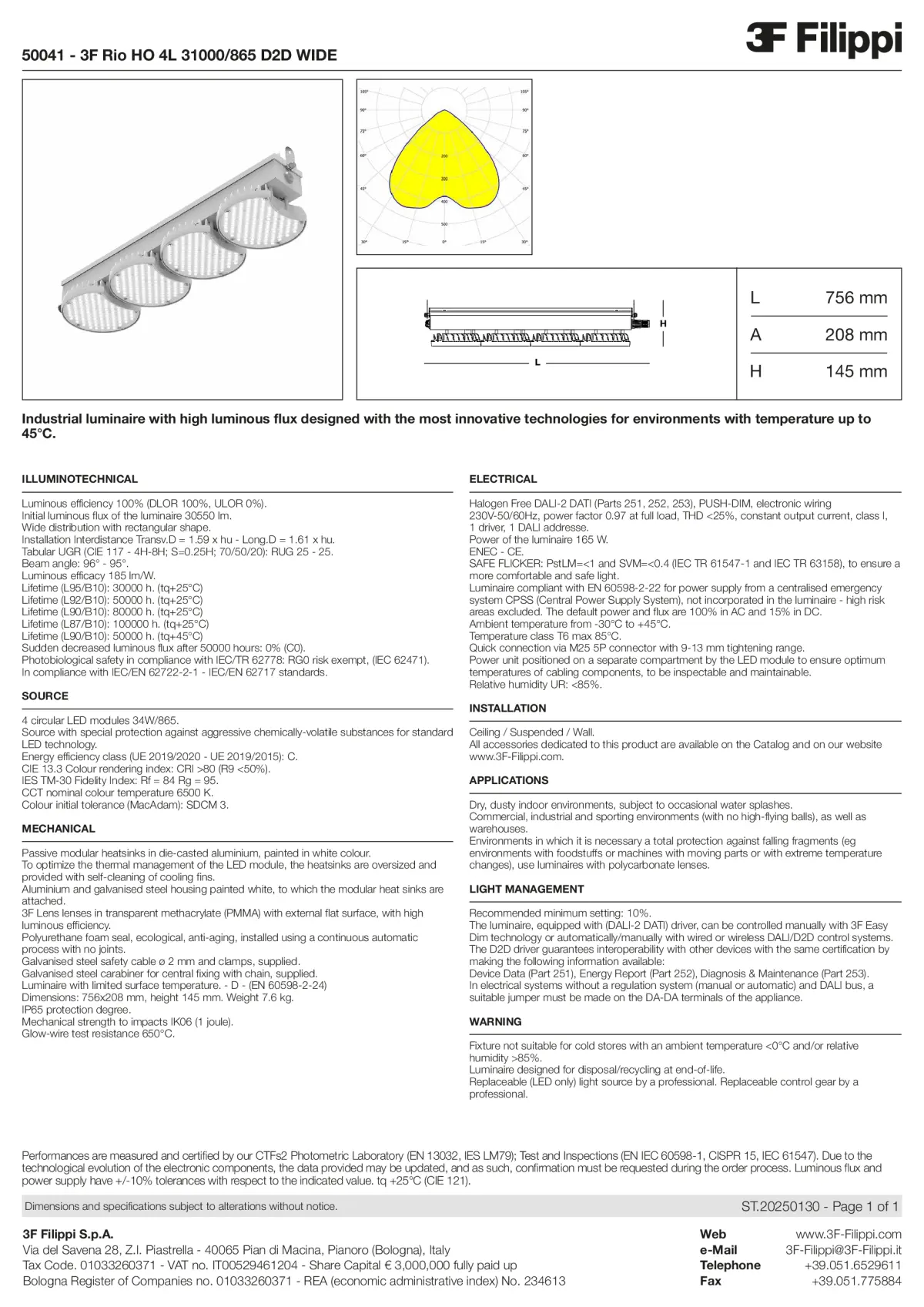 50041 - 3F Rio HO 4L 31000-865 D2D WIDE - Datasheet - en