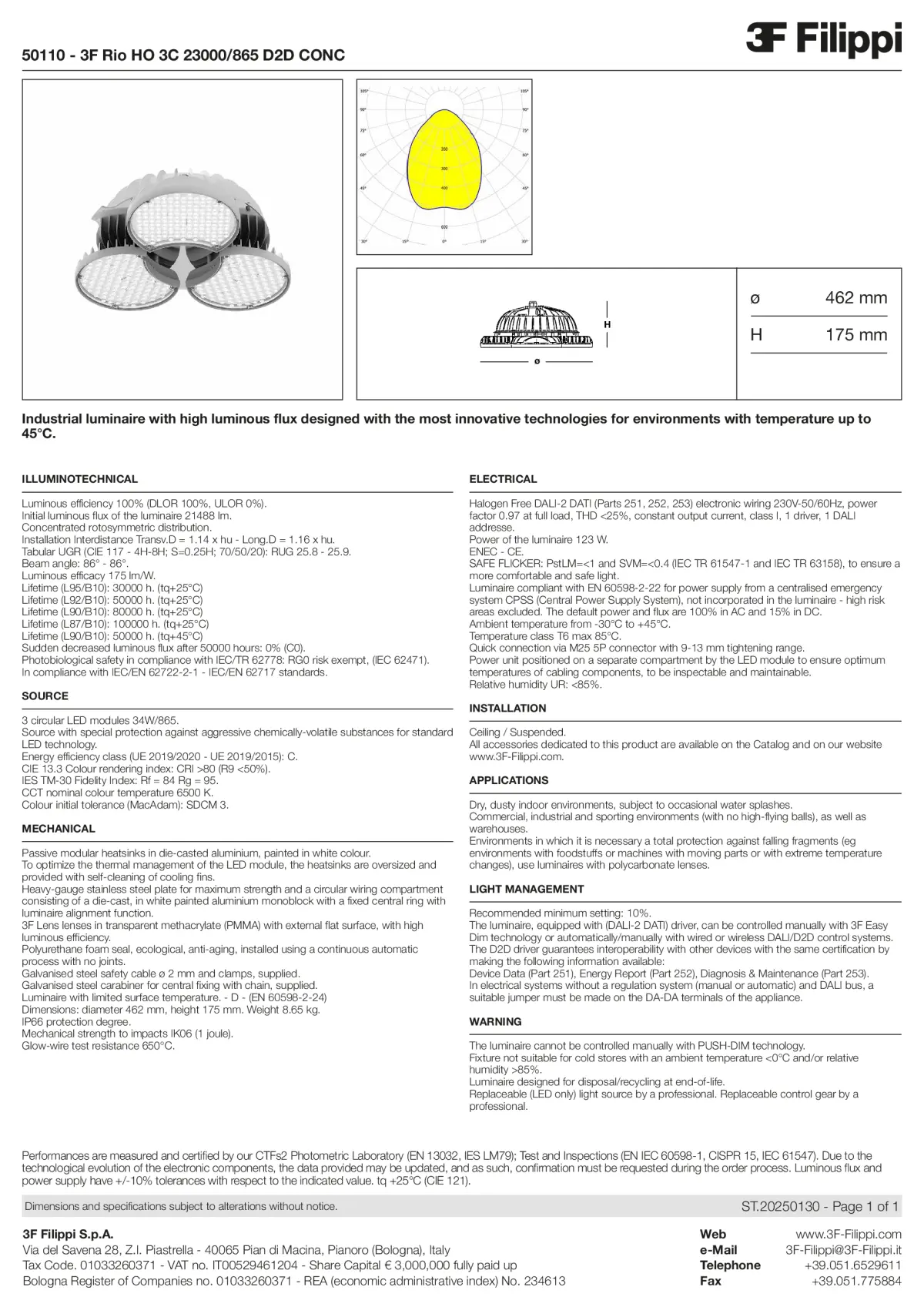 50110 - 3F Rio HO 3C 23000-865 D2D CONC - Datasheet - en