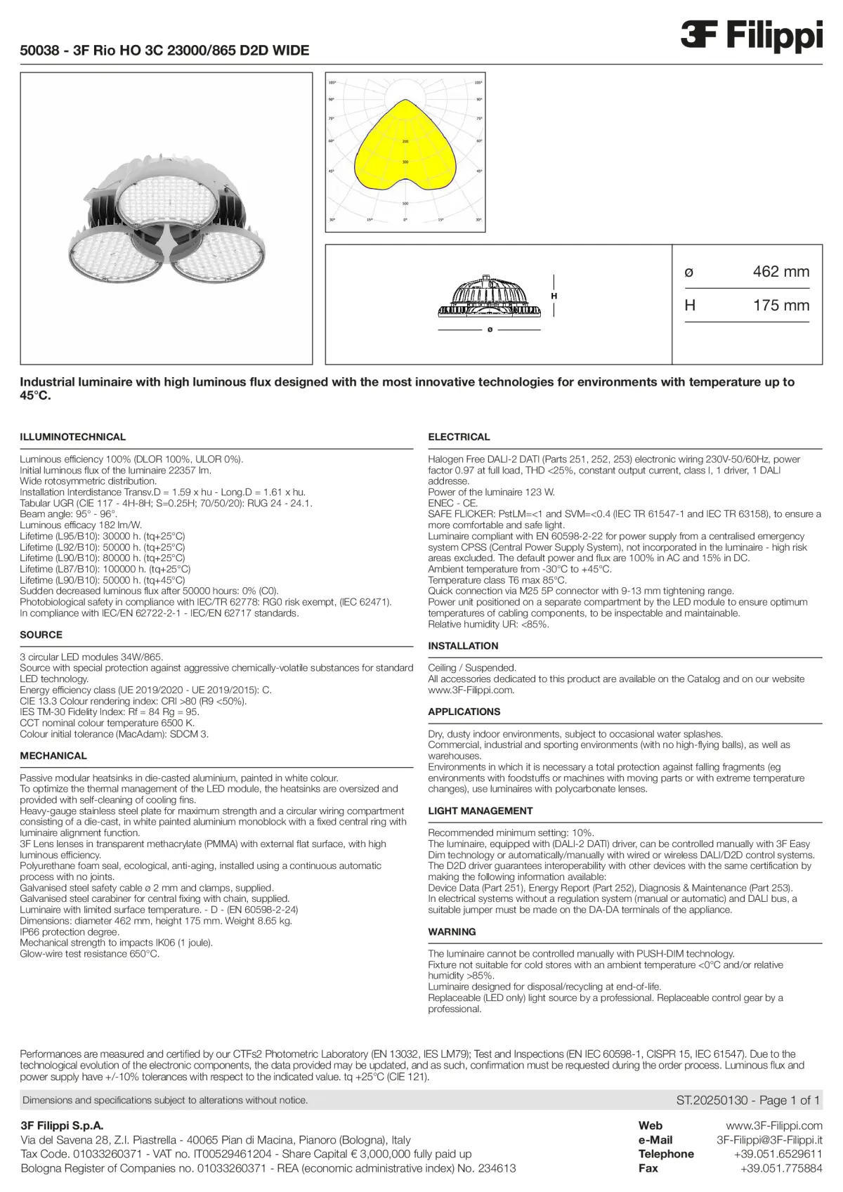 50038 - 3F Rio HO 3C 23000-865 D2D WIDE - Datasheet - en