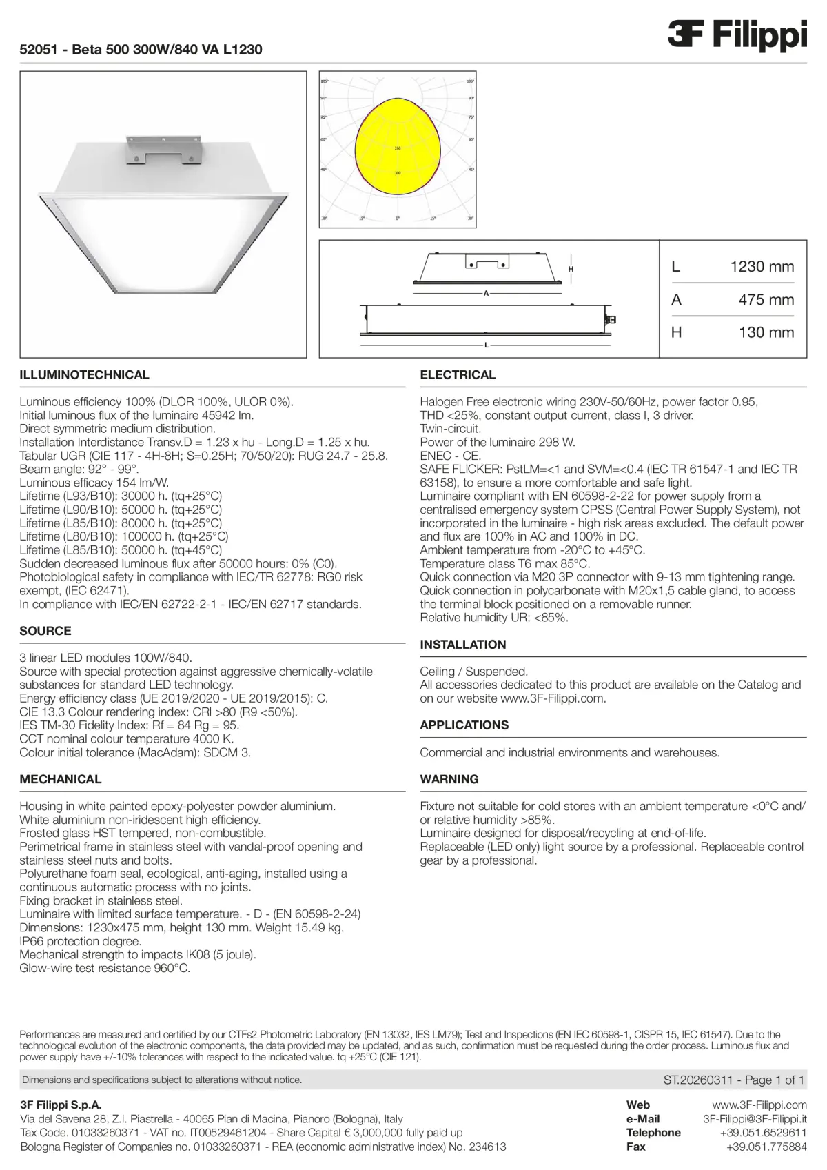 52051 - Beta 500 300W-840 VA L1230 - Datasheet - en