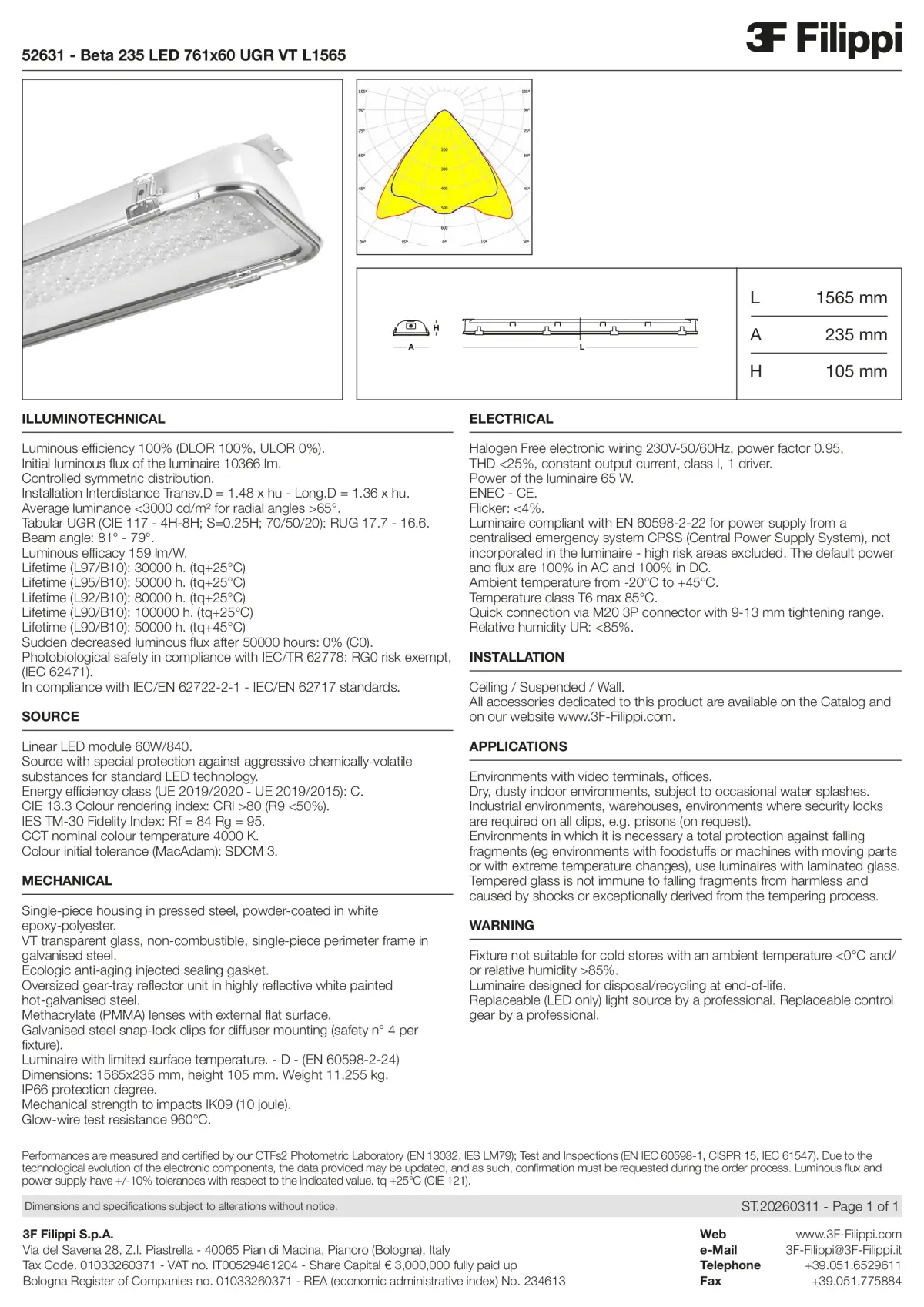 52631 - Beta 235 LED 761x60 UGR VT L1565 - Datasheet - en