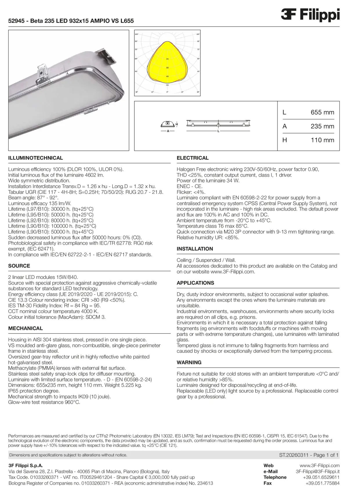 52945 - Beta 235 LED 932x15 AMPIO VS L655 - Datasheet - en
