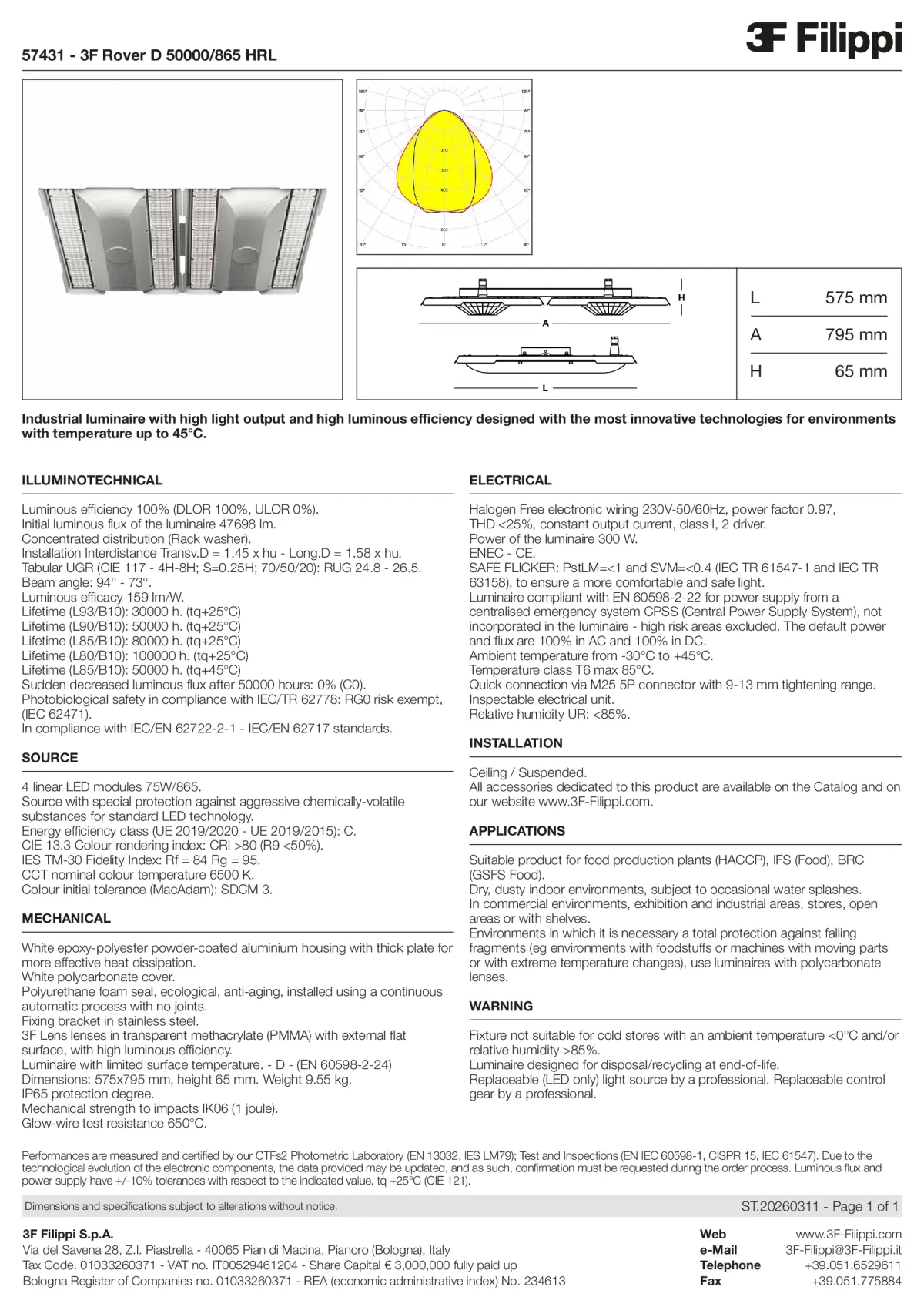 57431 - 3F Rover D 50000-865 HRL - Datasheet - en