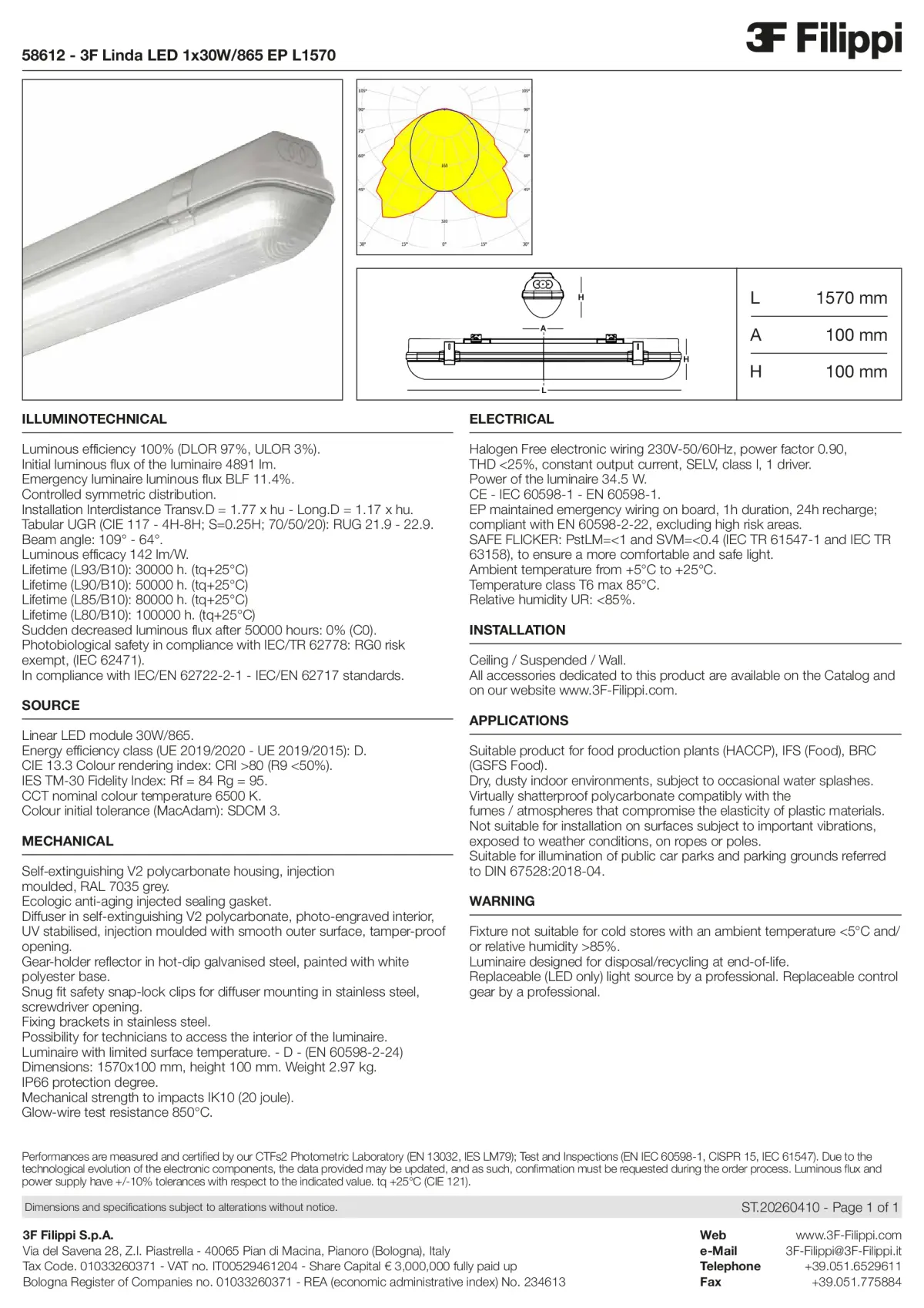 58612 - 3F Linda LED 1x30W-865 EP L1570 - Datasheet - en